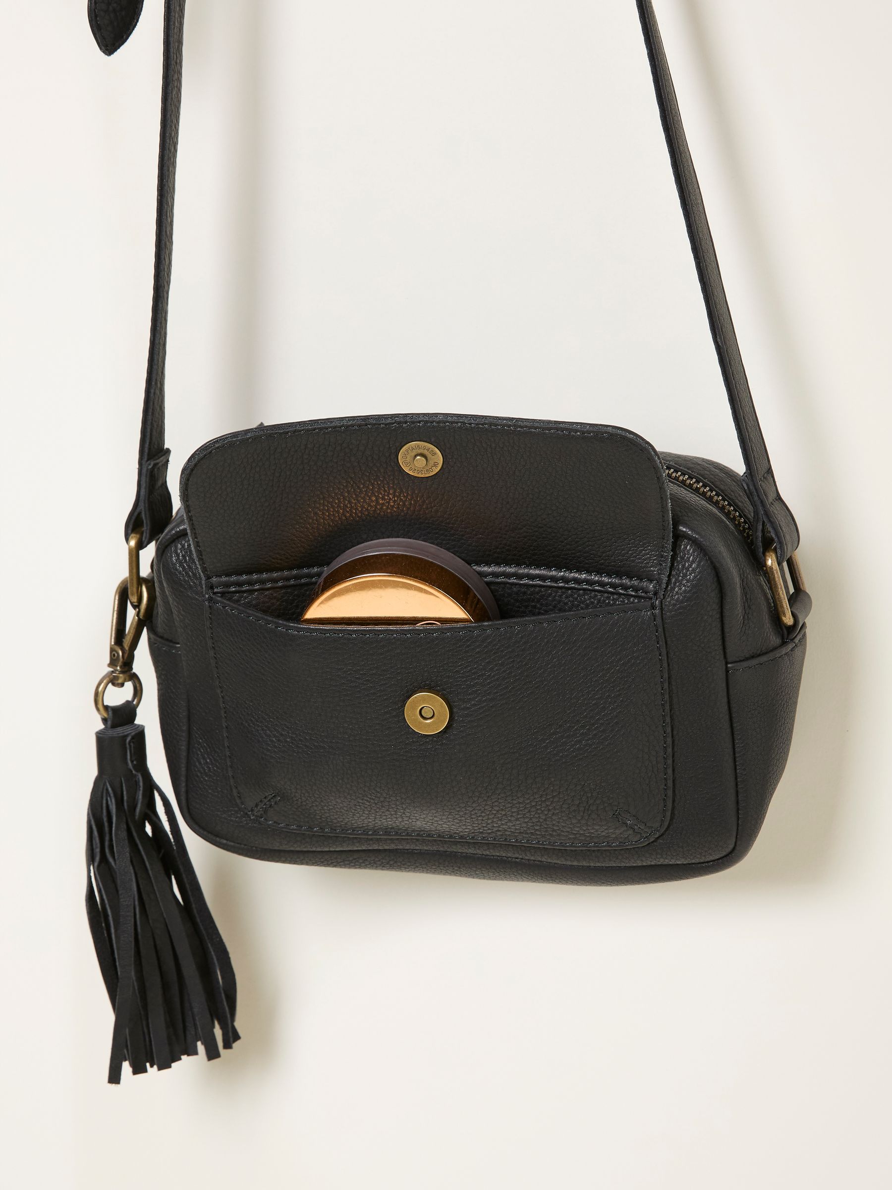 Vienna Black Tassel Crossbody Bag - Image 3 of 4
