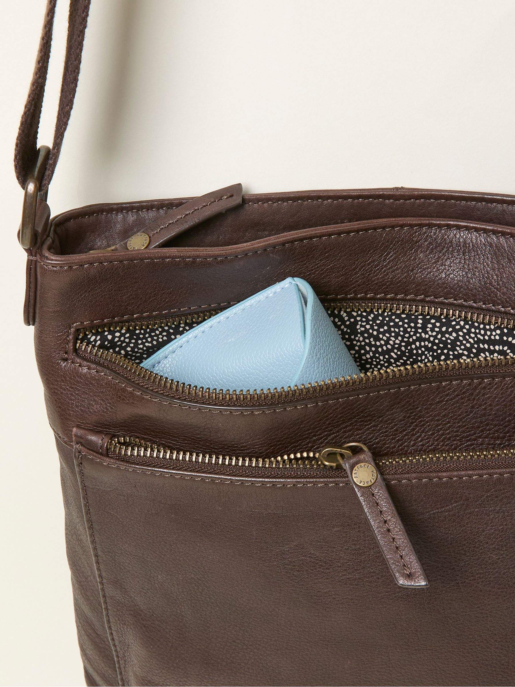 Allie Chocolate Brown Crossbody Bag - Image 3 of 3