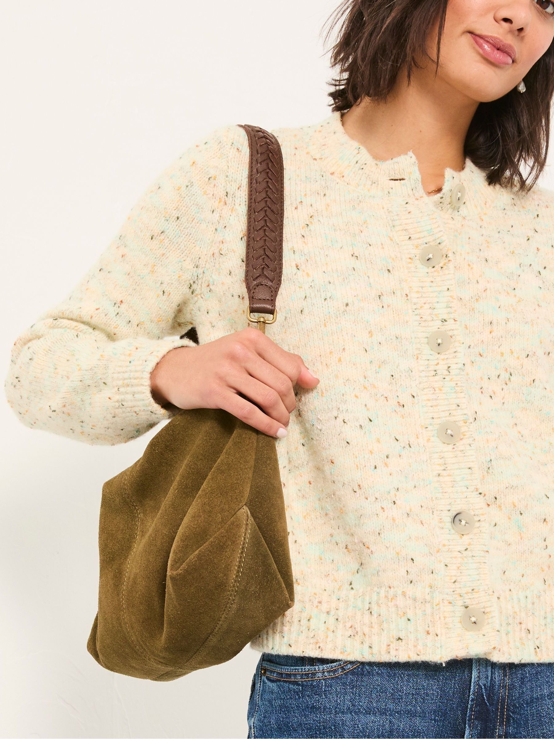 Green Suede Envelope Bag - Image 2 of 5