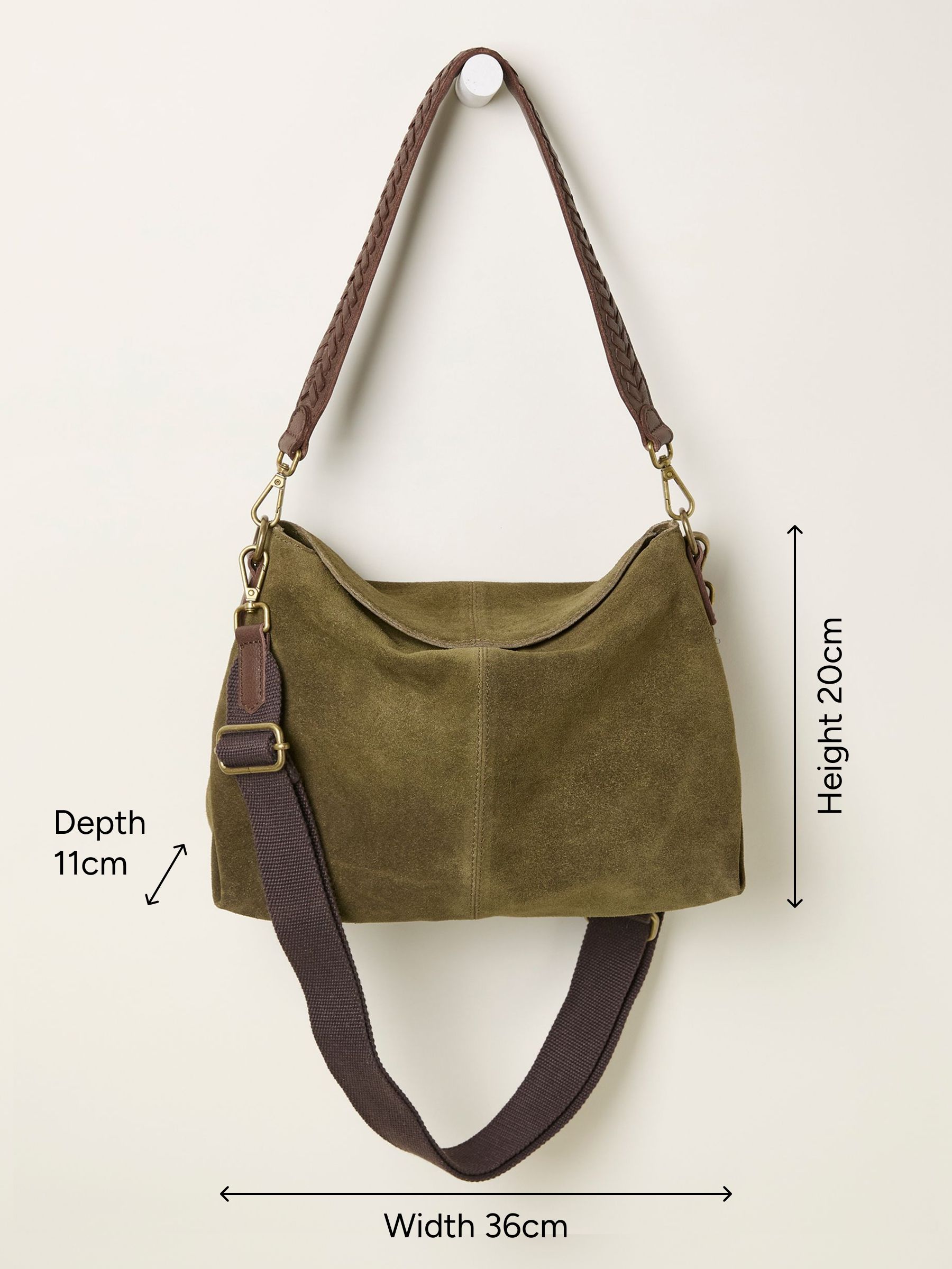 Green Suede Envelope Bag - Image 7 of 7