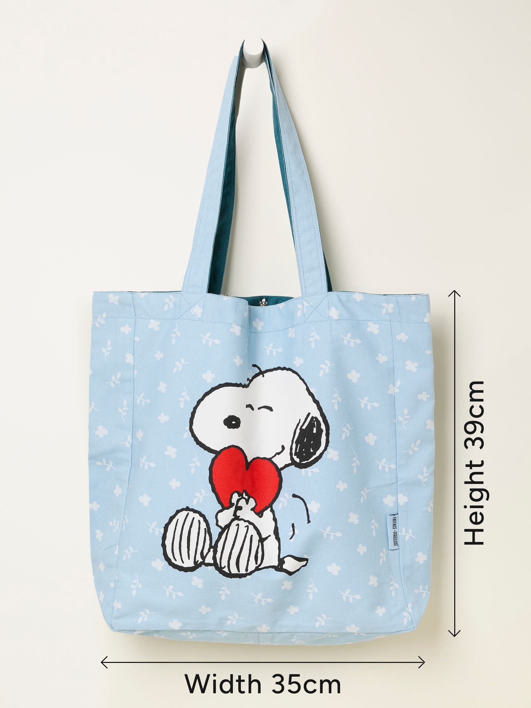 Blue Heart Snoopy Reversible Tote Bag - Image 3 of 3