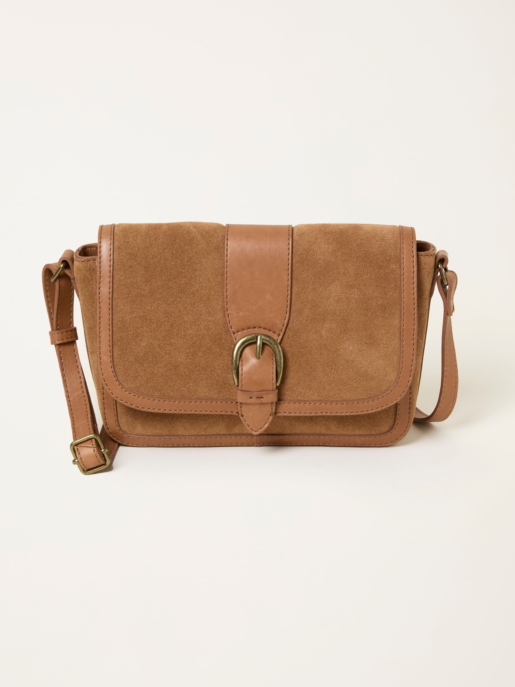 Mabel Tan Brown Buckle Crossbody Bag - Image 2 of 4