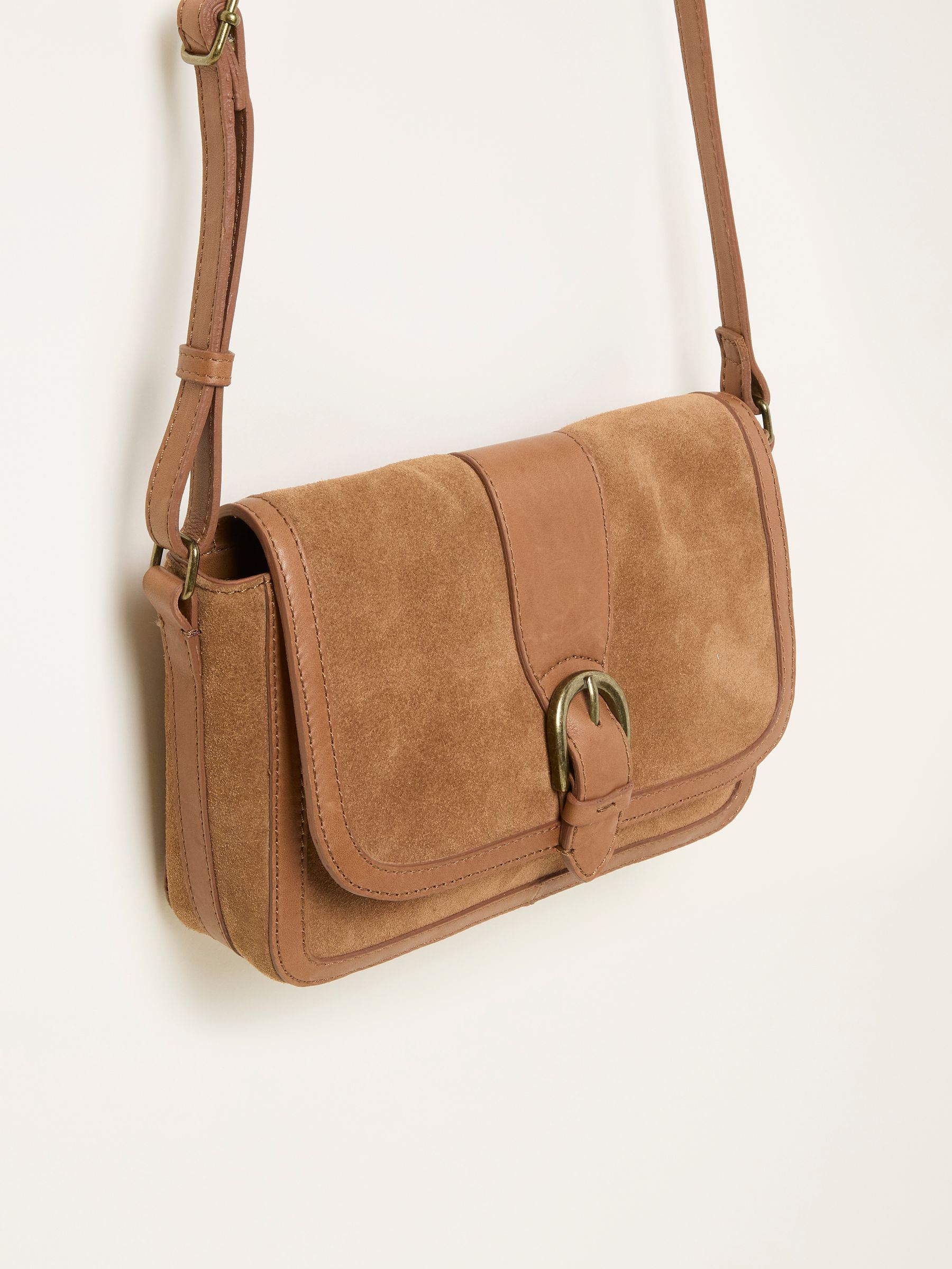 Mabel Tan Brown Buckle Crossbody Bag - Image 3 of 4