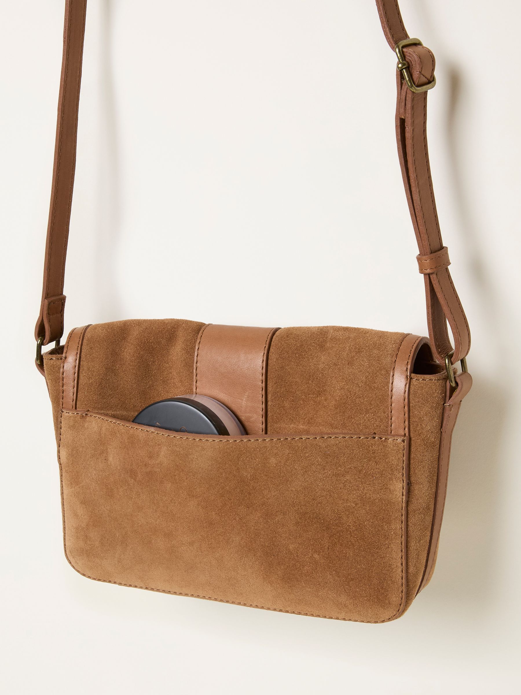 Mabel Tan Brown Buckle Crossbody Bag - Image 4 of 4