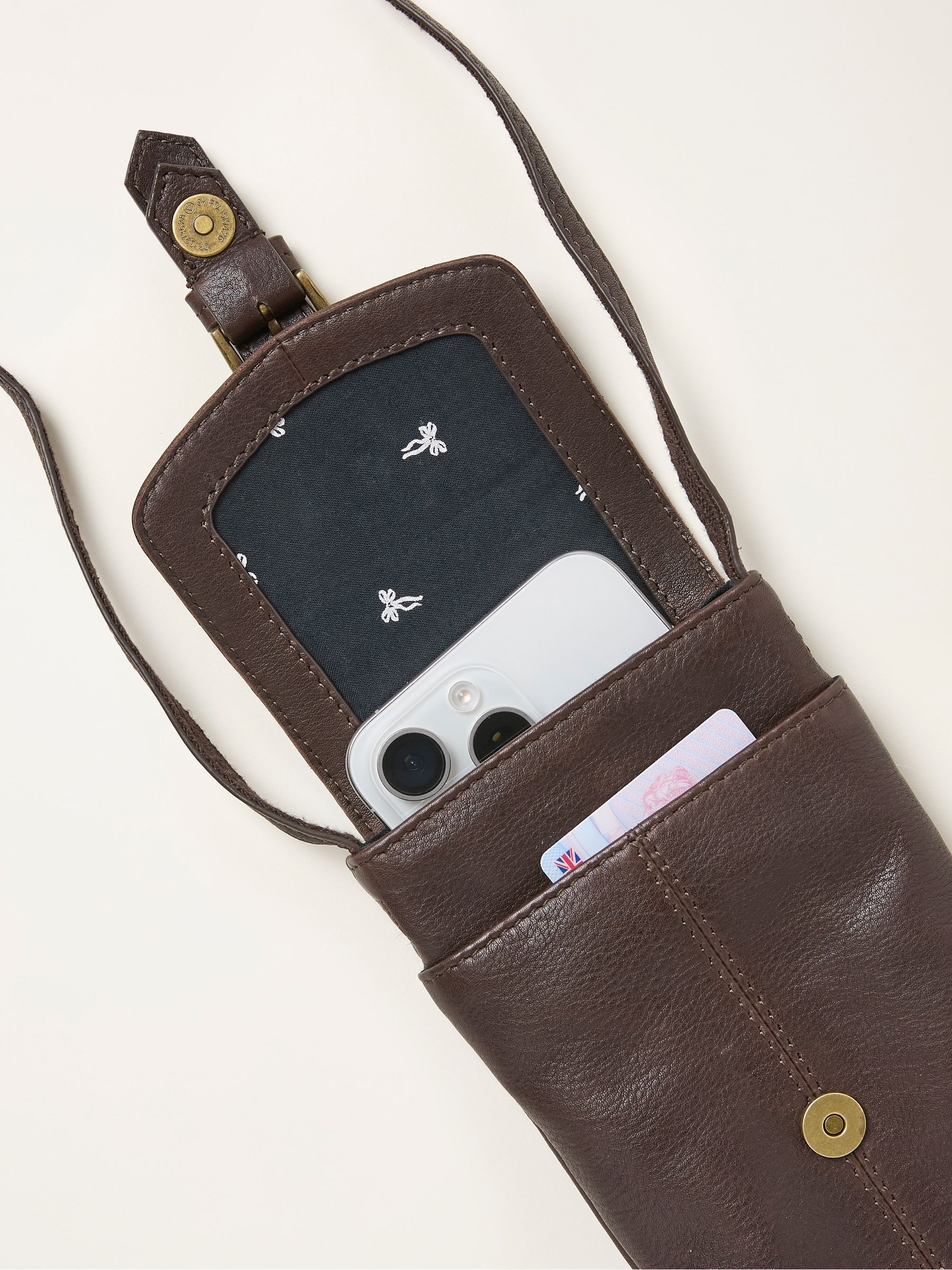 Florence Chocolate Brown Phone Bag - Image 2 of 2