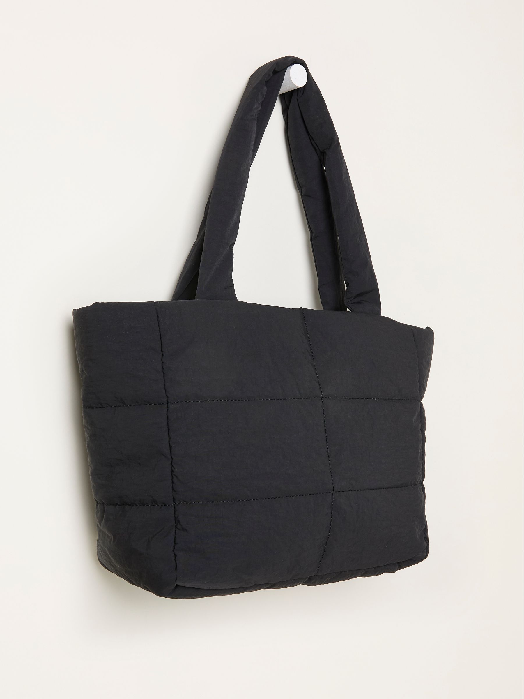 Black Quilted Nylon Tote Bag - Image 3 of 3