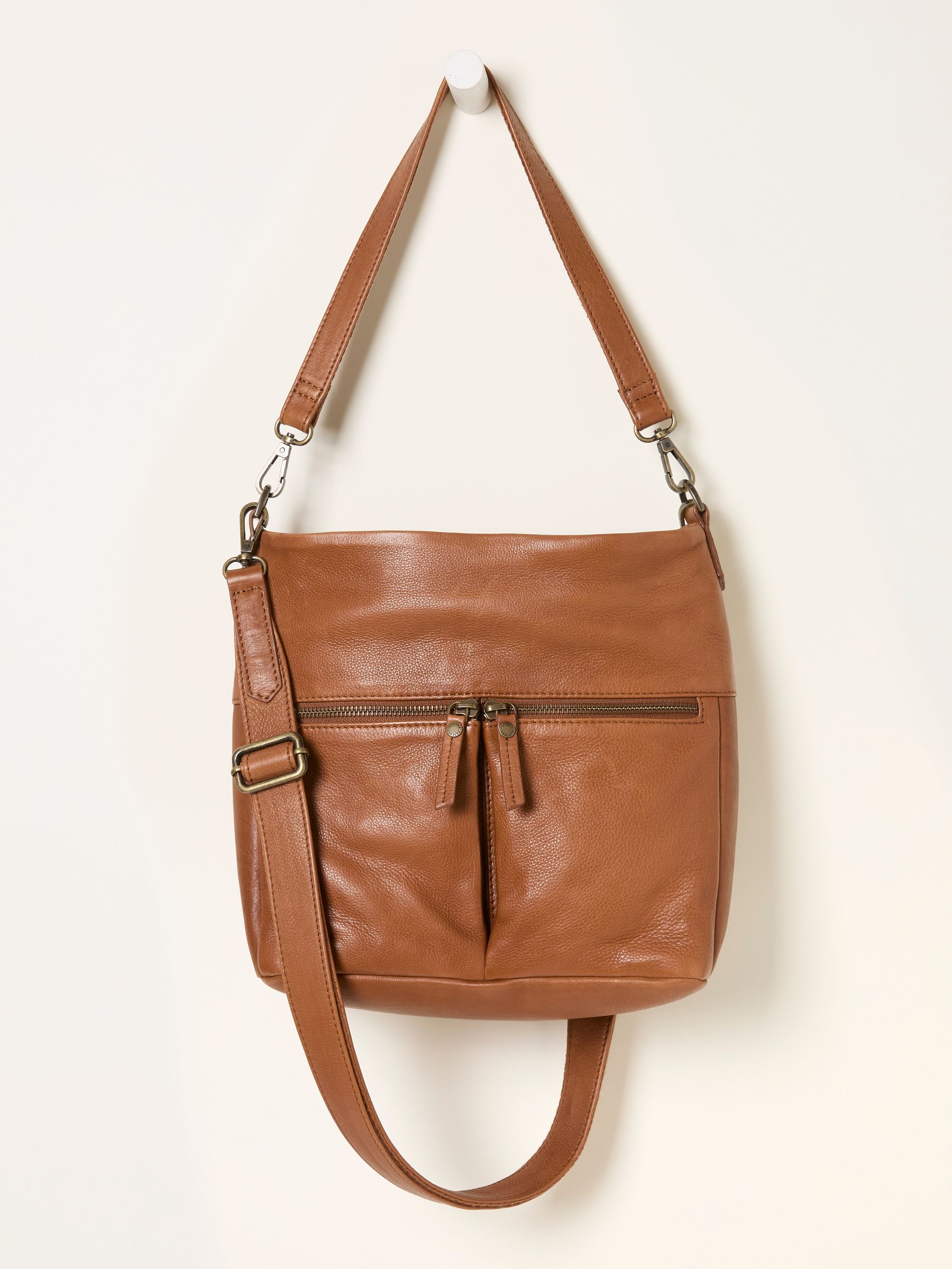 Bella Tan Brown Zip Detail Bag | FatFace USA