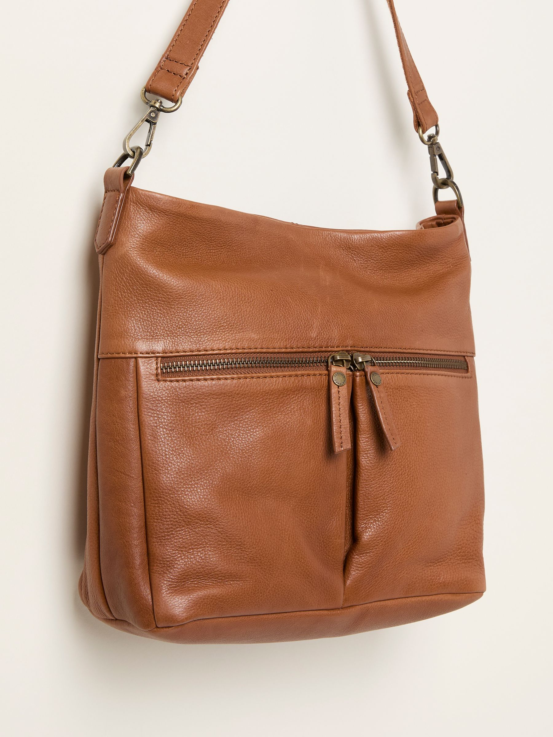 Bella Tan Brown Zip Detail Bag | FatFace