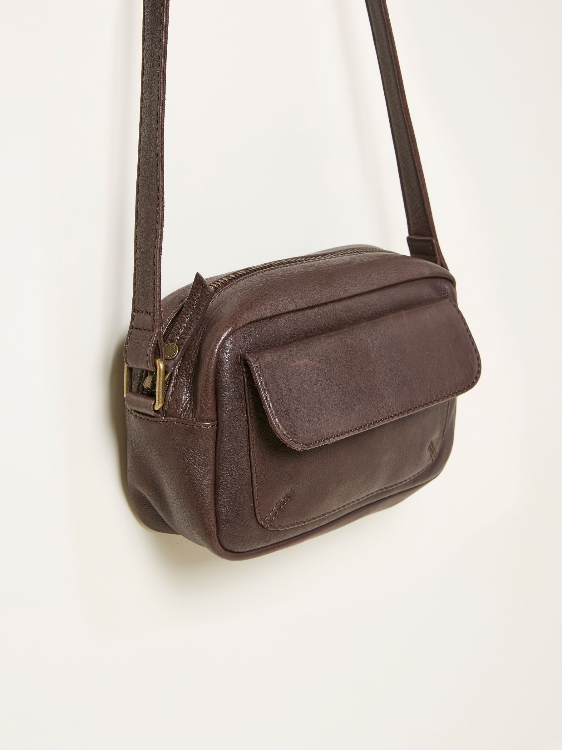 Vienna Chocolate Brown Tassel Crossbody Bag | FatFace