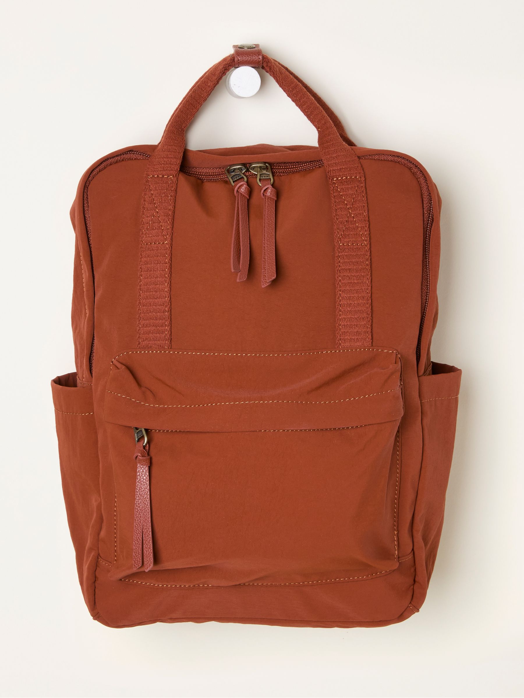 Dark Orange Nylon Backpack - Image 1 of 3