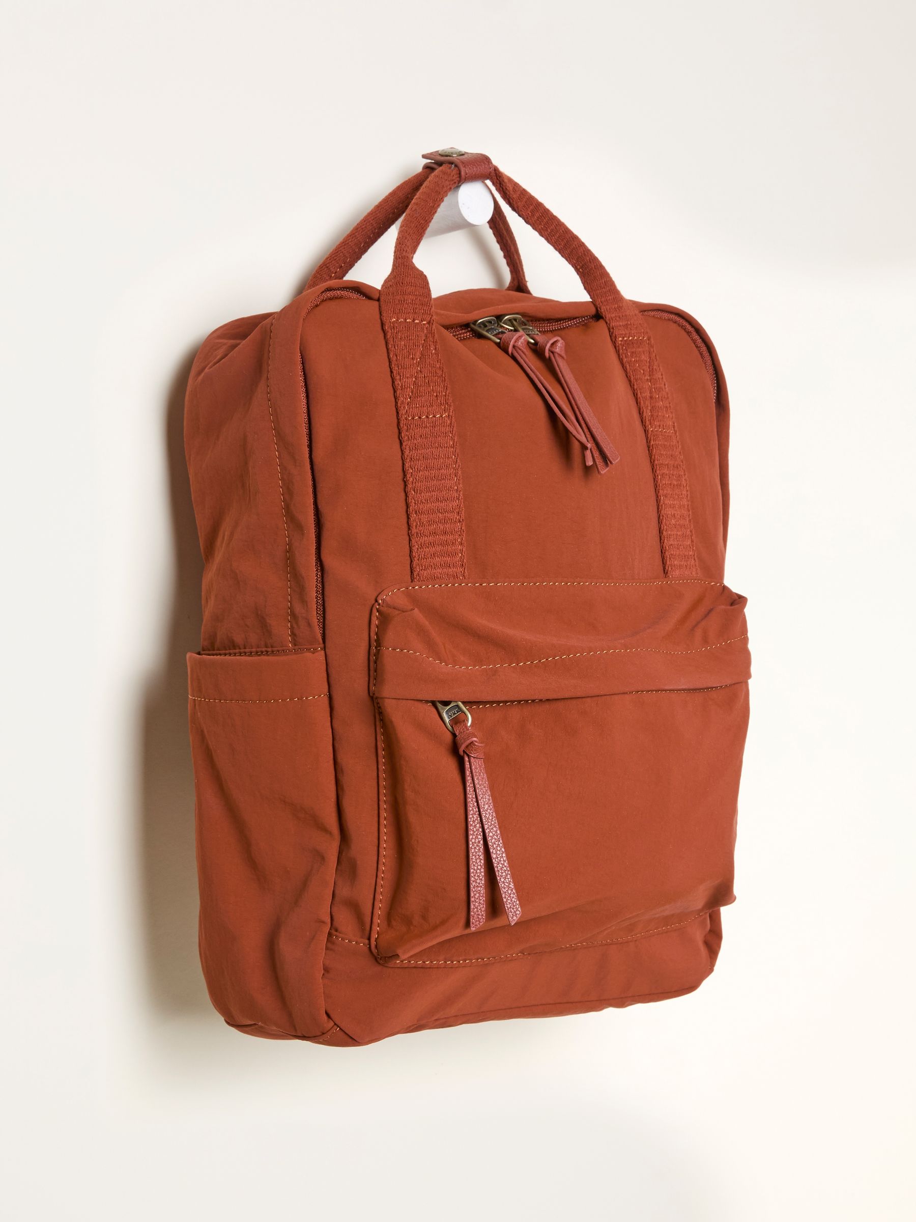 Dark Orange Nylon Backpack - Image 3 of 3