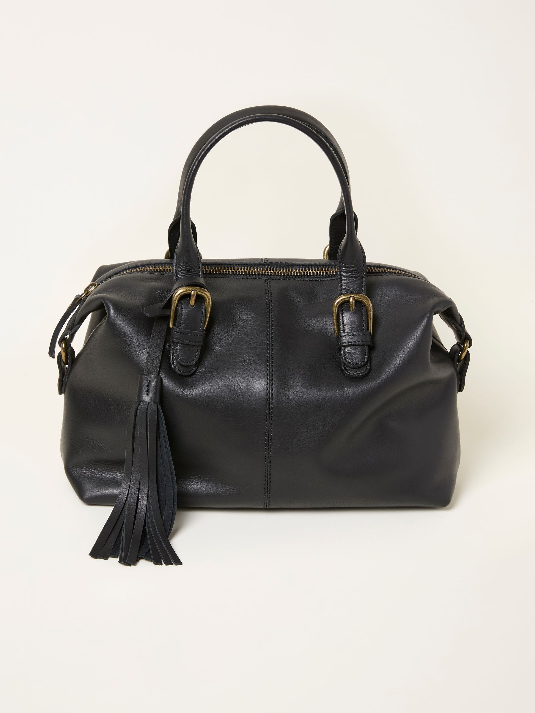 Black Leather Bowling Bag - Image 2 of 4