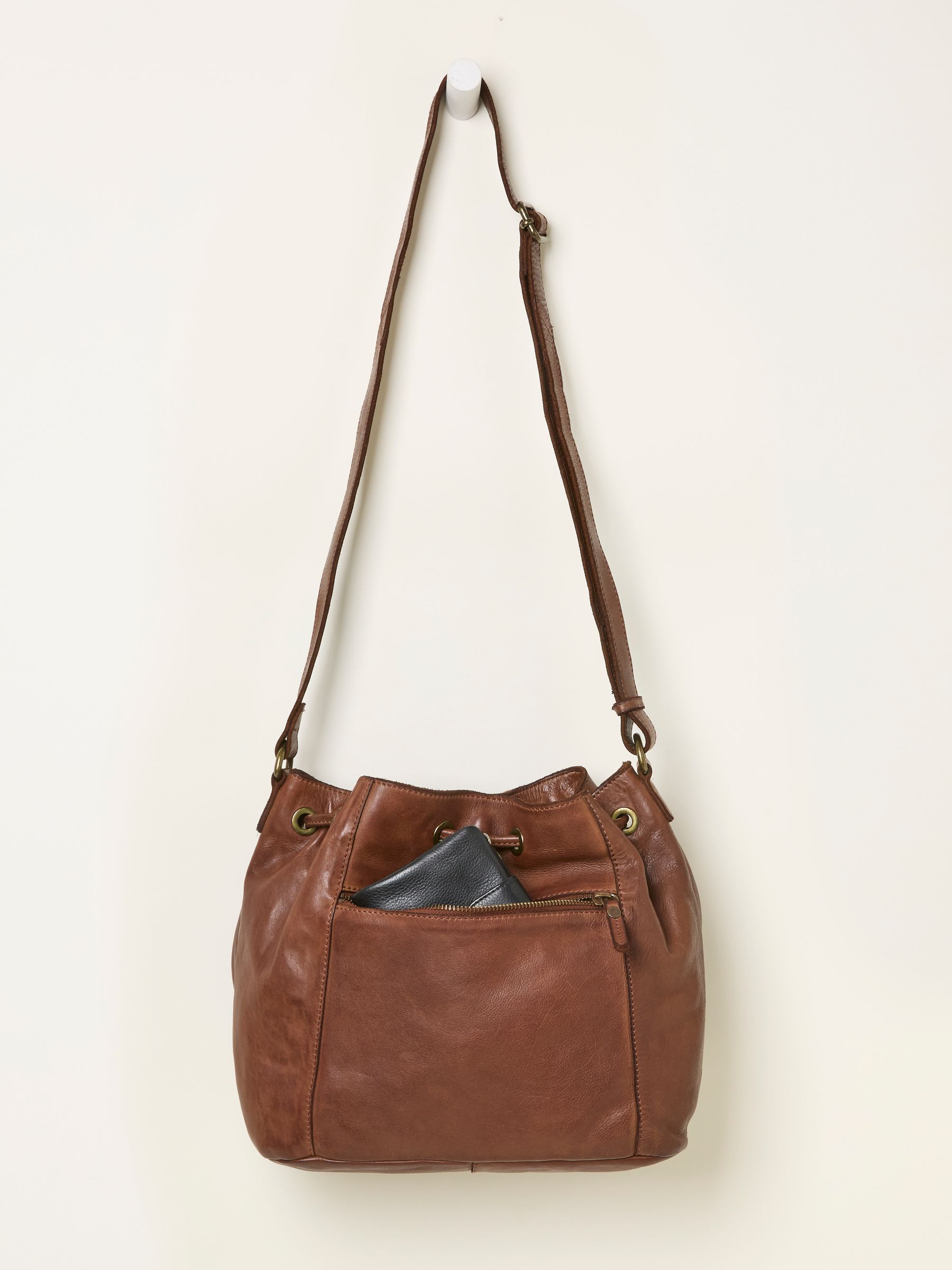 Awna Brown Woven Bucket Bag - Image 2 of 4