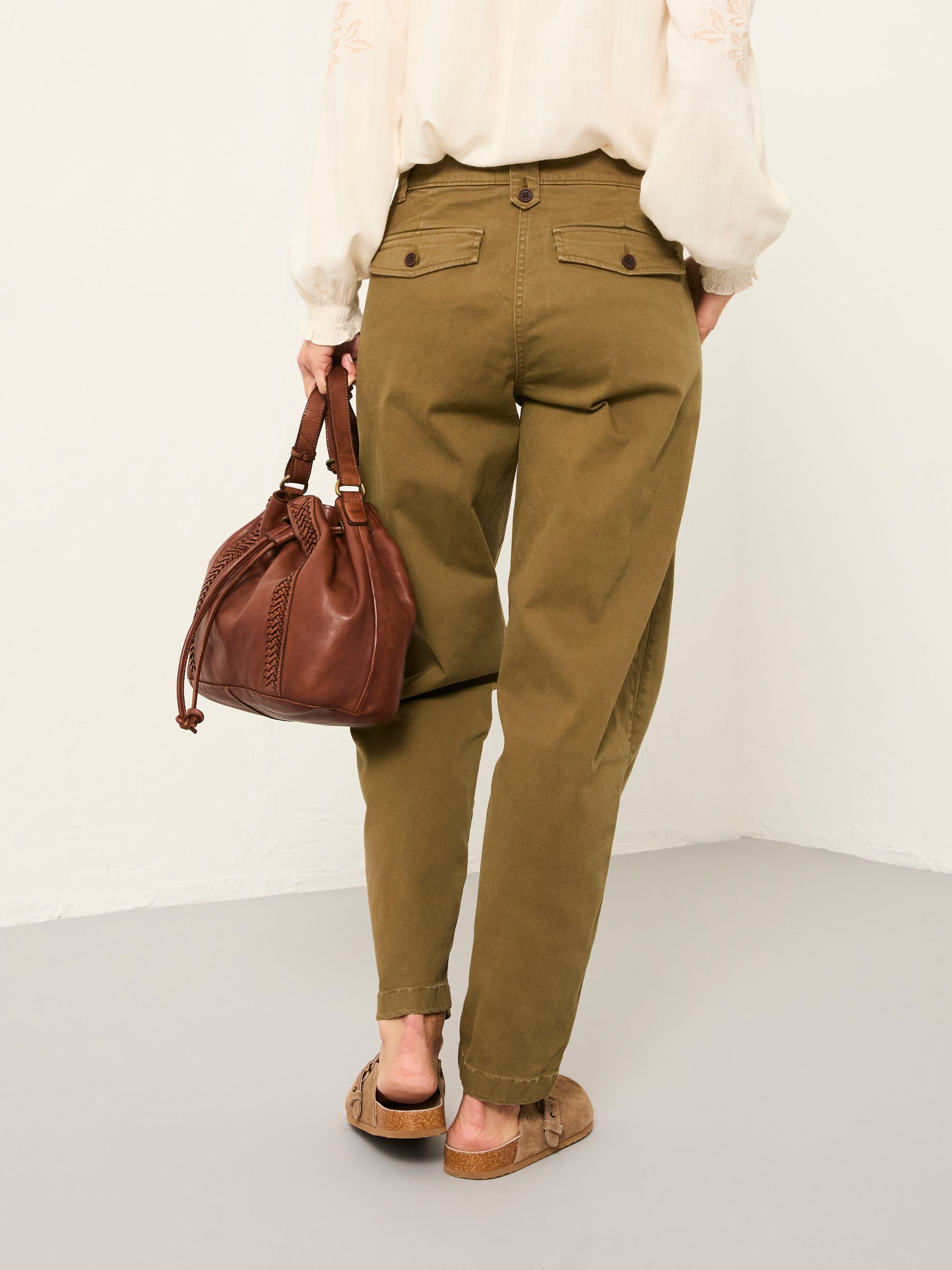 Awna Brown Woven Bucket Bag - Image 4 of 4