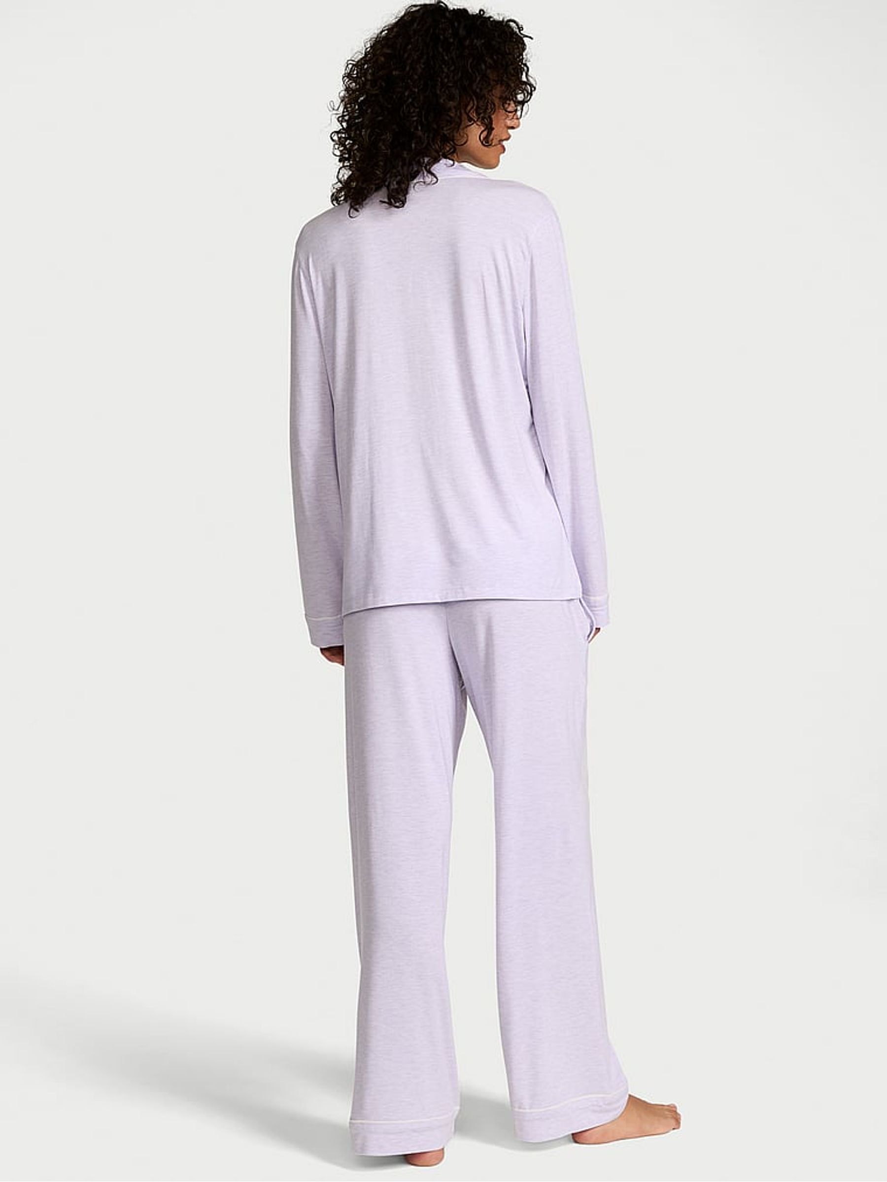 Lavender Purple Modal Long Pyjama Set - Image 2 of 3