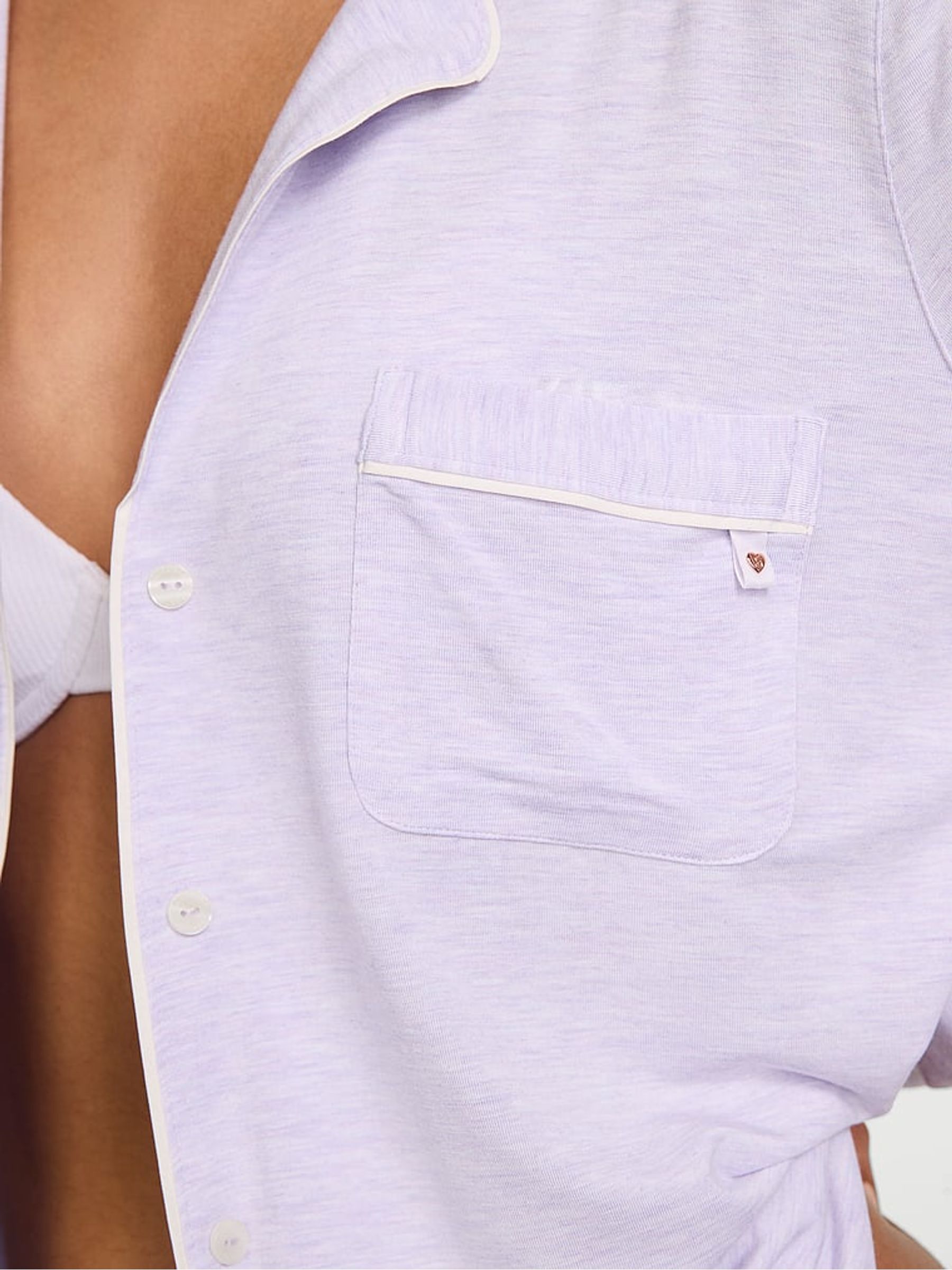 Lavender Purple Modal Long Pyjama Set - Image 3 of 3