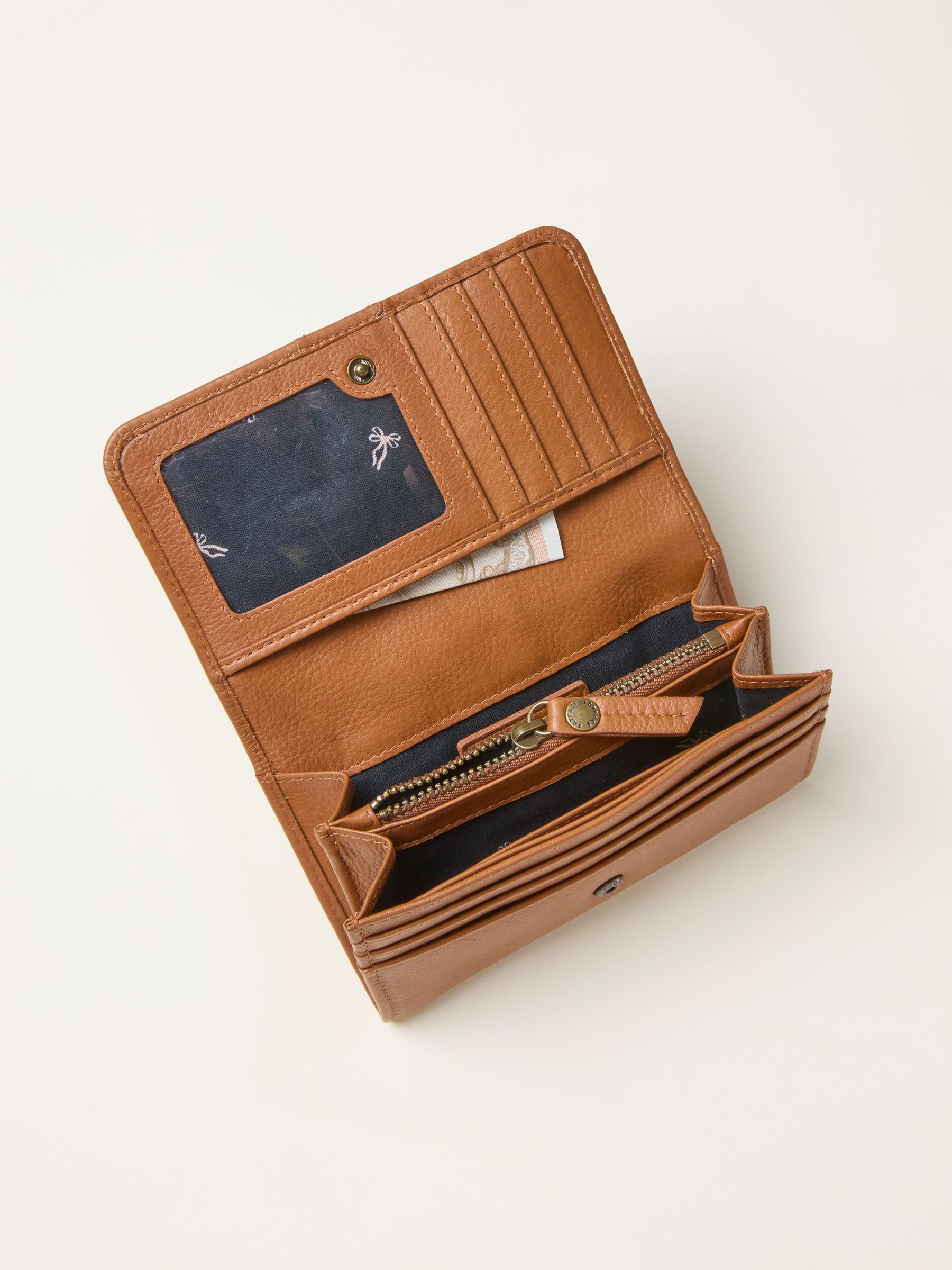Tan Brown Bow Detail Leather Purse - Image 2 of 2