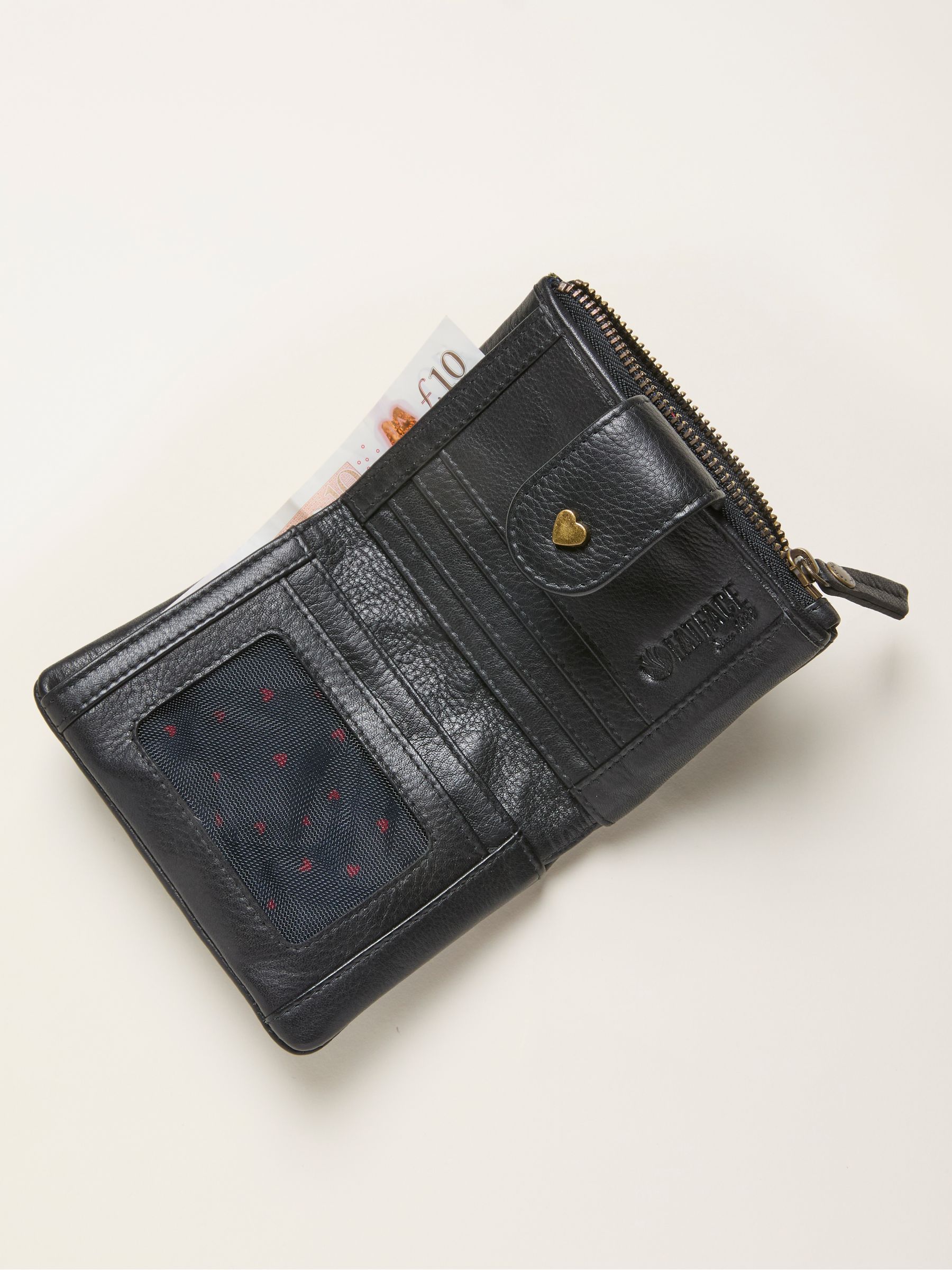 Black Heart Detail Leather Purse - Image 2 of 2 Black Heart Detail Leather Purse - Image 2 of 2