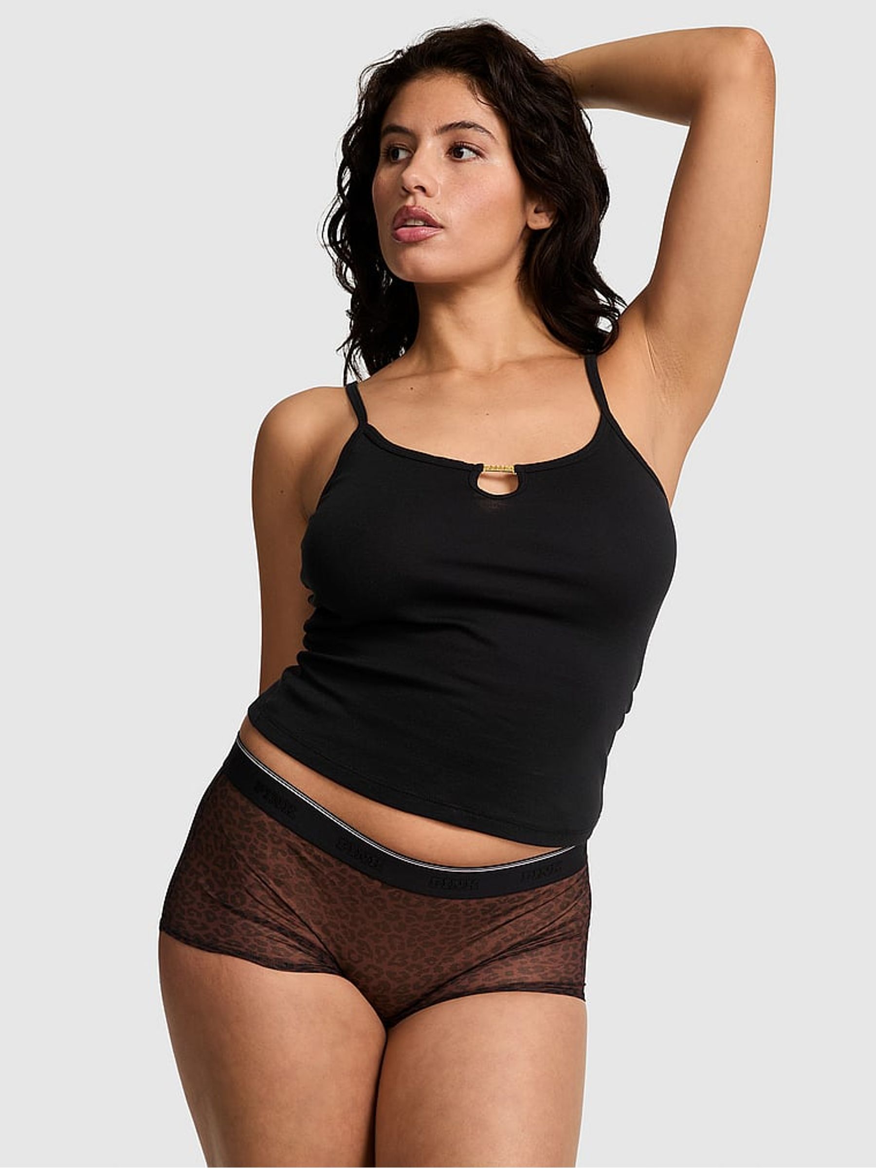 Black Keyhole PJ Cami Top - Image 1 of 4