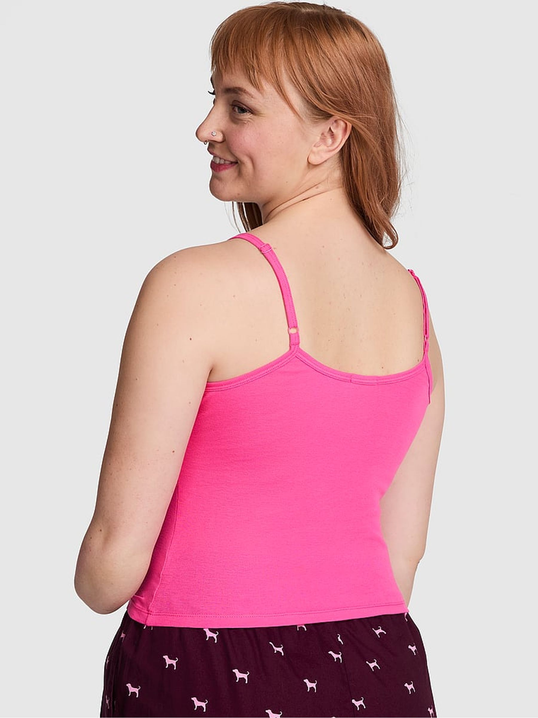 Rose Pink Keyhole PJ Cami Top - Image 2 of 4