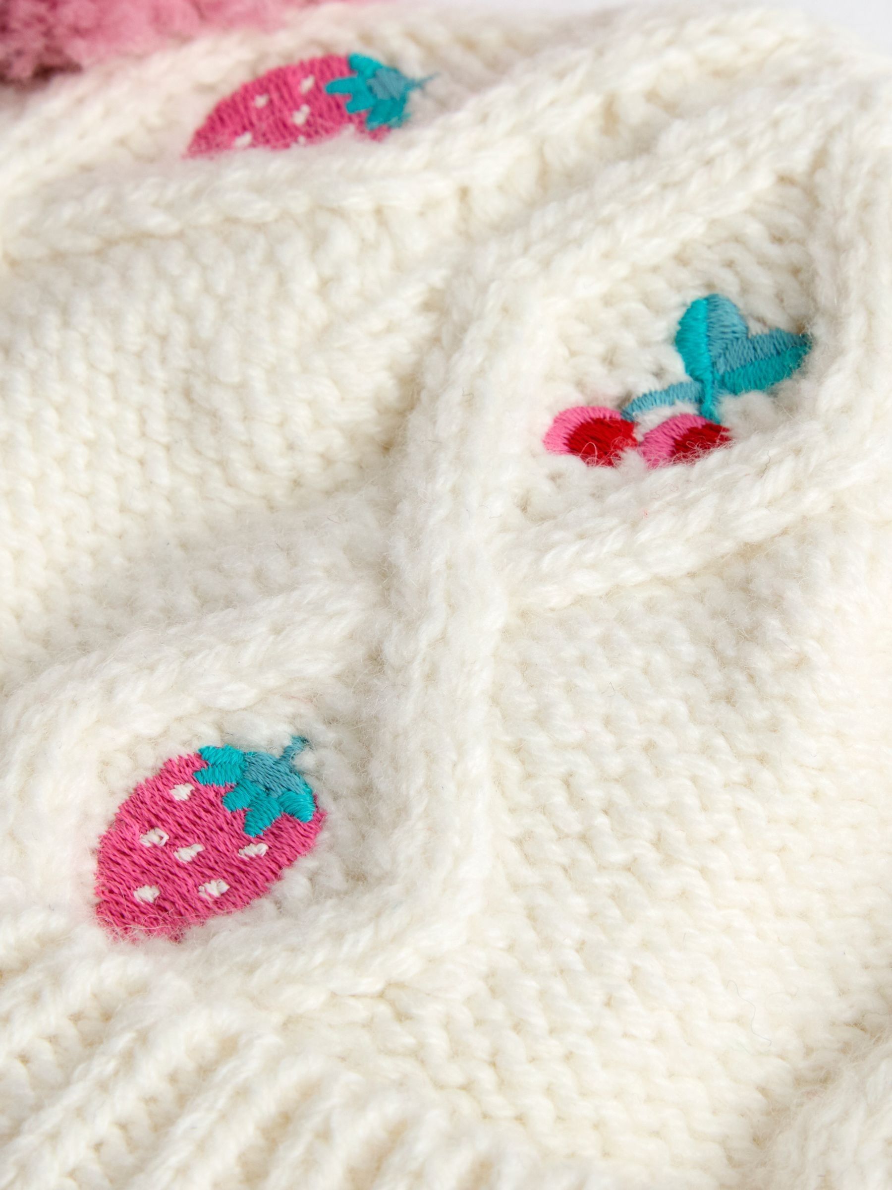 Cream Cherry Fair Isle Hat - Image 3 of 3