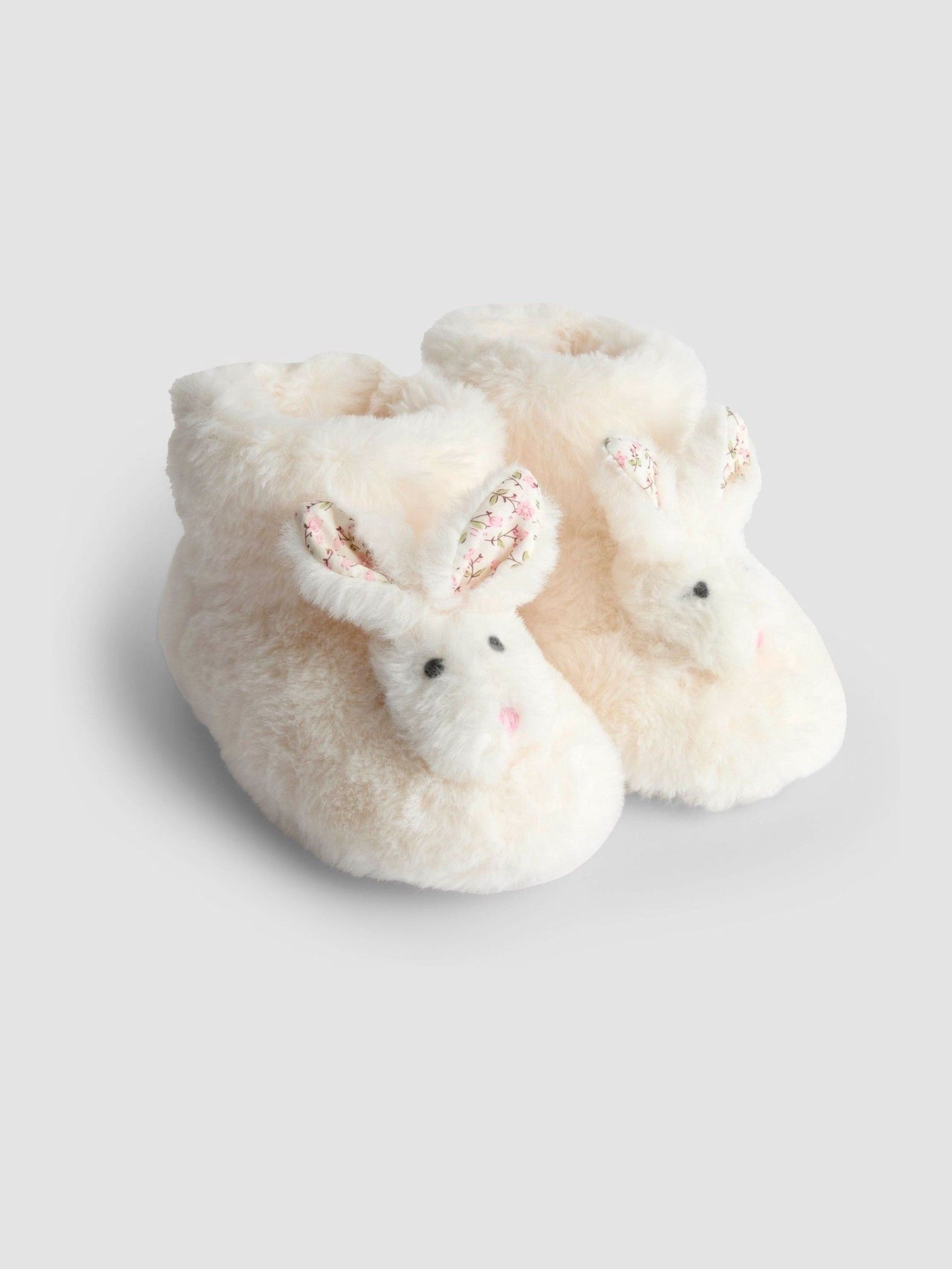 White Bunny Plush Slipper Boots - Image 1 of 5