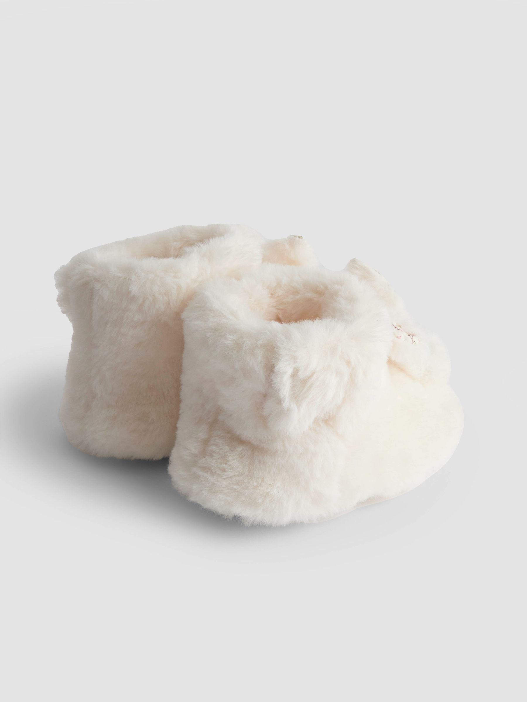 White Bunny Plush Slipper Boots - Image 3 of 5