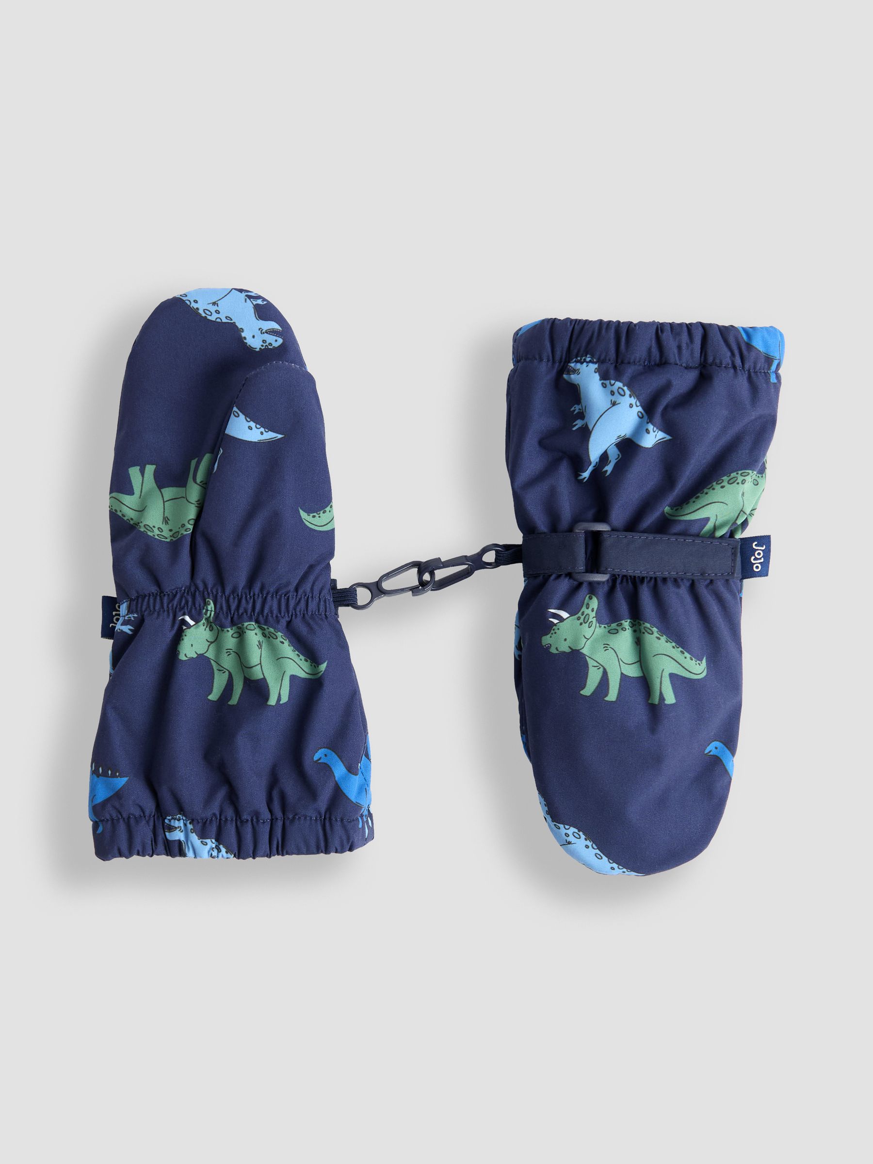 Navy Dino Waterproof Fleece Lined Mittens - Image 3 of 3