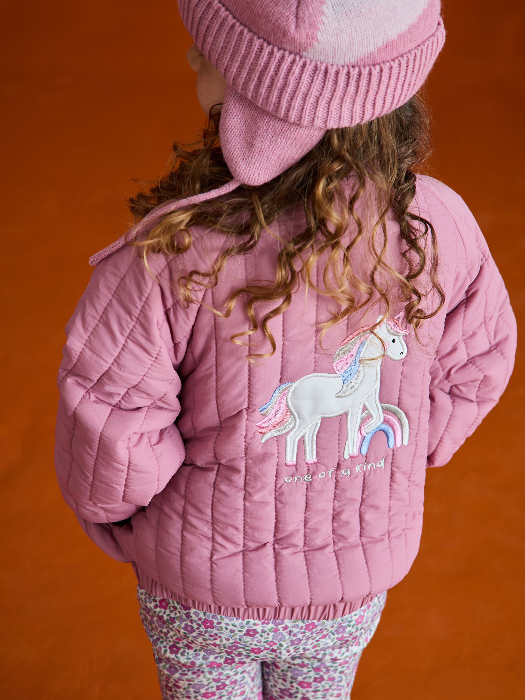 Pink Unicorn Bomber Jacket | JoJo Maman Bébé USA
