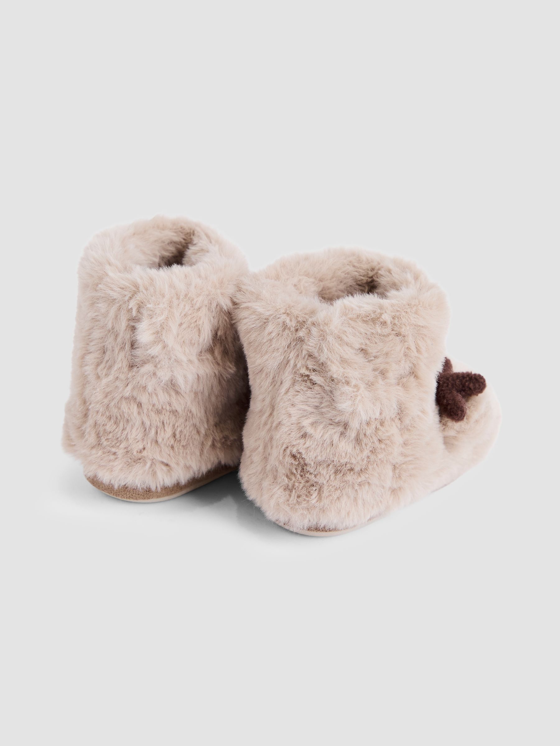 Brown Reindeer Reindeer Slipper Boots - Image 2 of 4