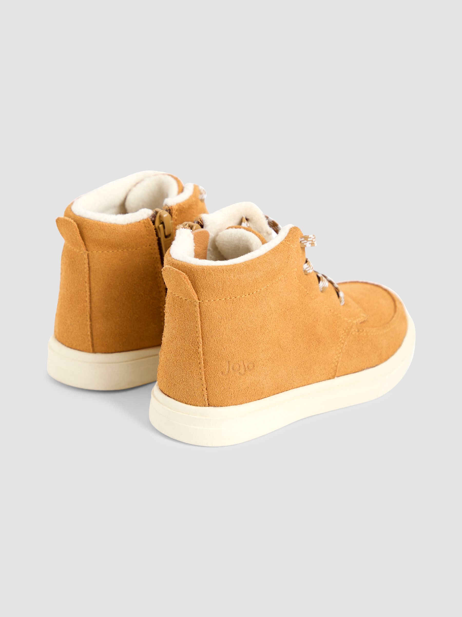Light Brown Leather Trainers - Image 2 of 4