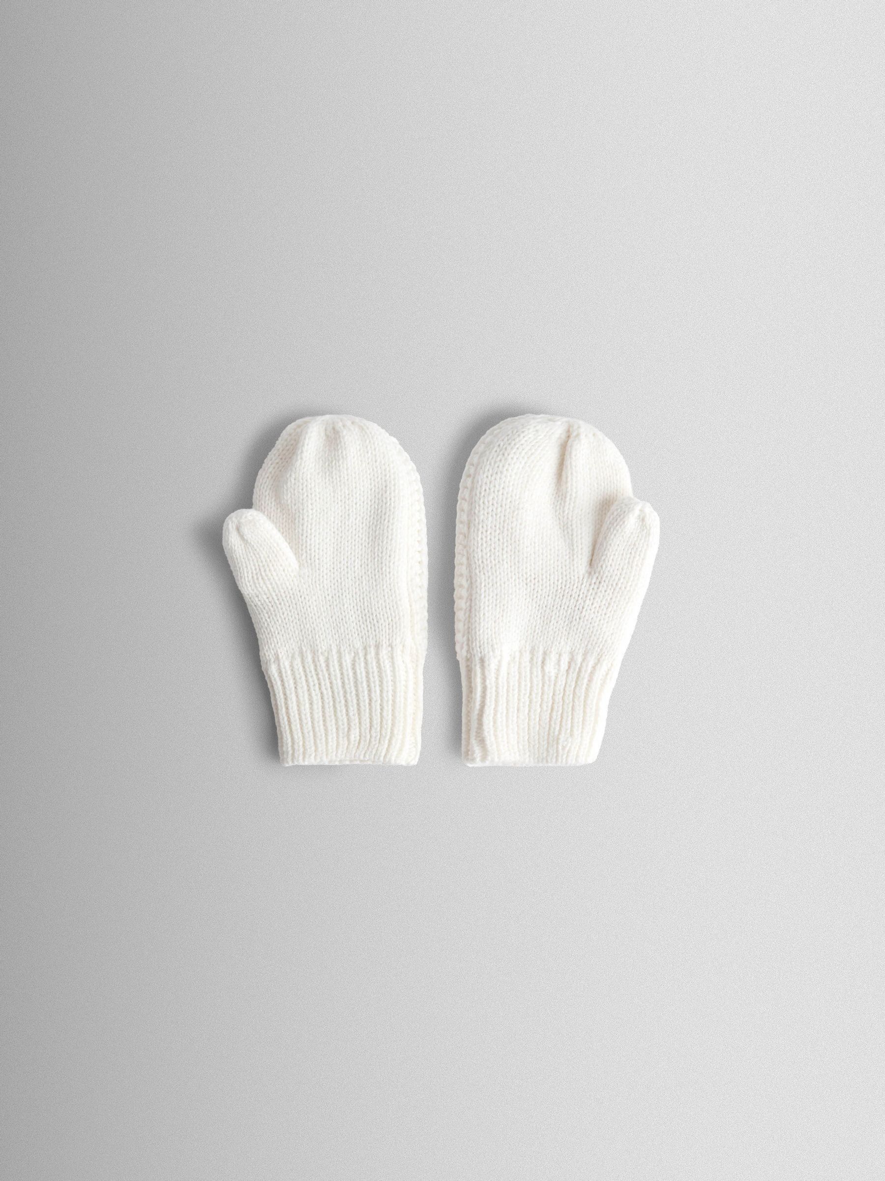 Cream White Mittens - Image 3 of 3