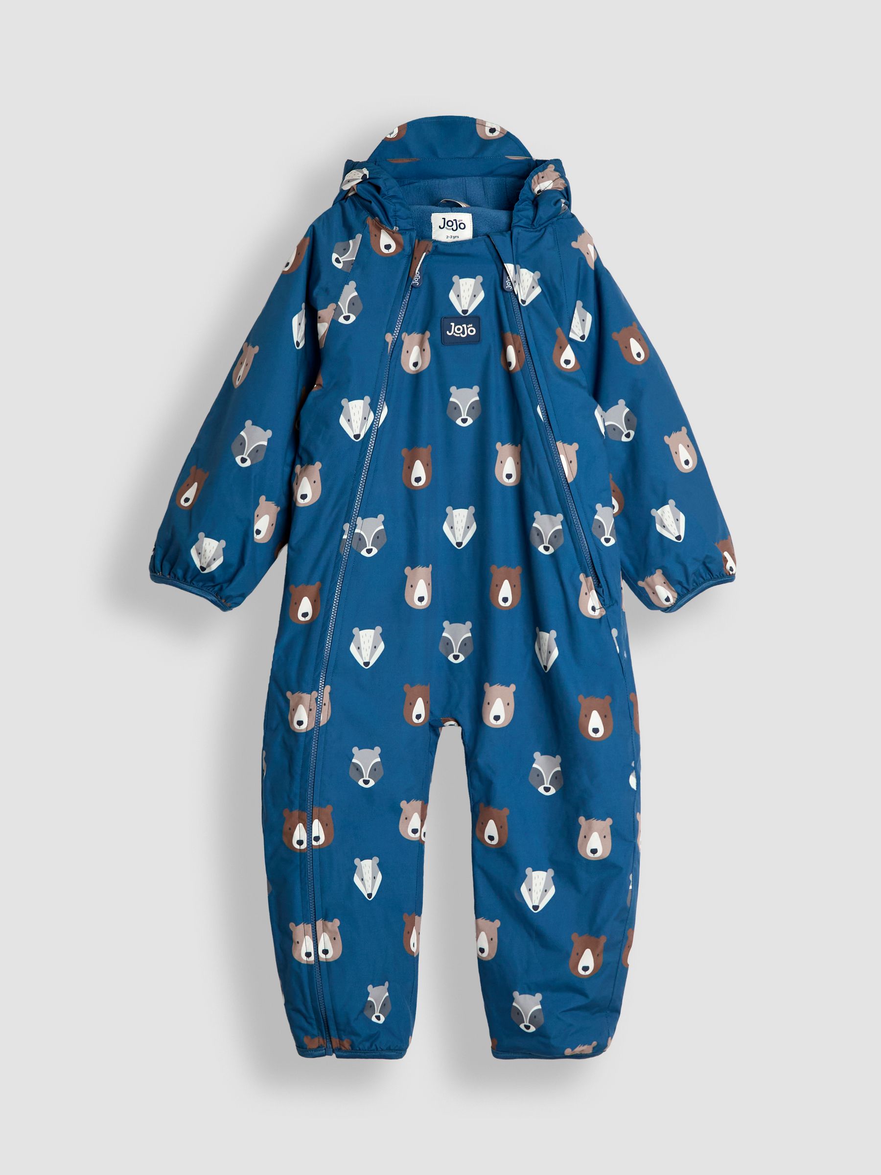 Blue Woodland Fleece-lined Waterproof Puddle Suit - Image 1 of 4