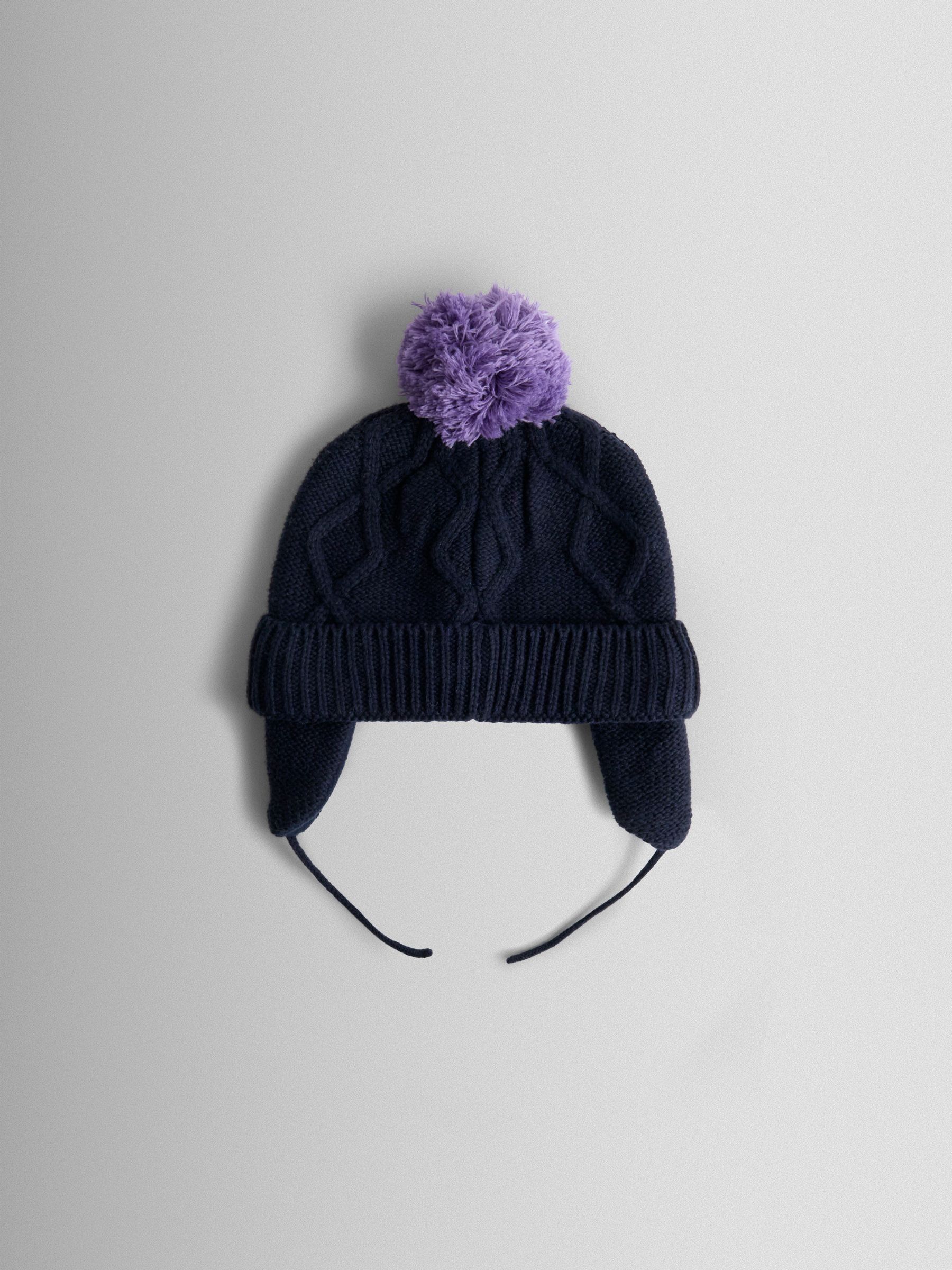 Navy Floral Fair Isle Hat - Image 2 of 3