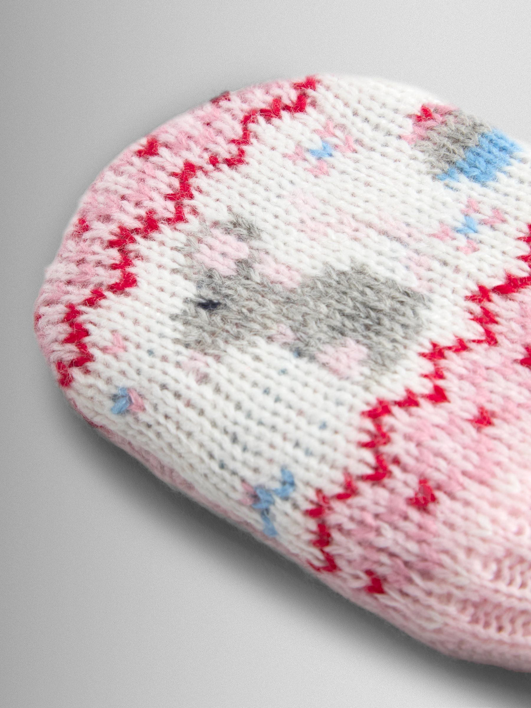 Pink Mouse Fair Isle Gloves - Image 2 of 3