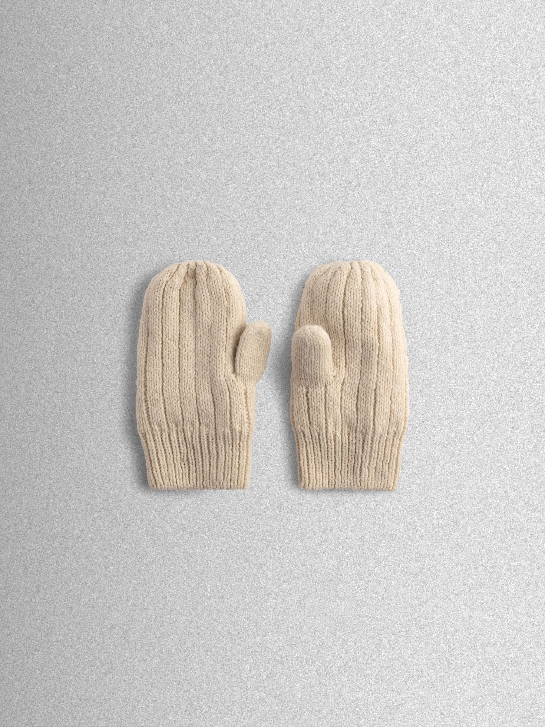 Cream Mittens - Image 1 of 3
