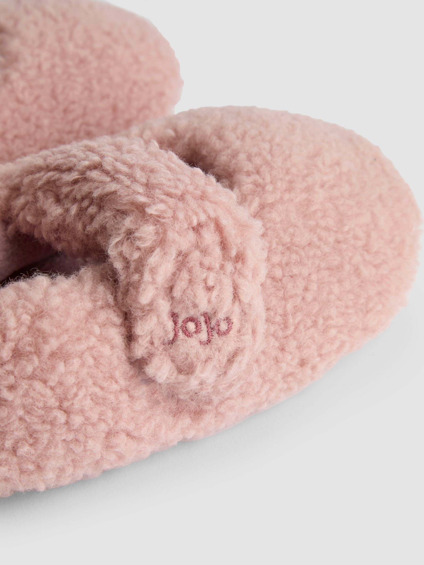 Pink Borg Ballet Pump Slippers - Image 5 of 5