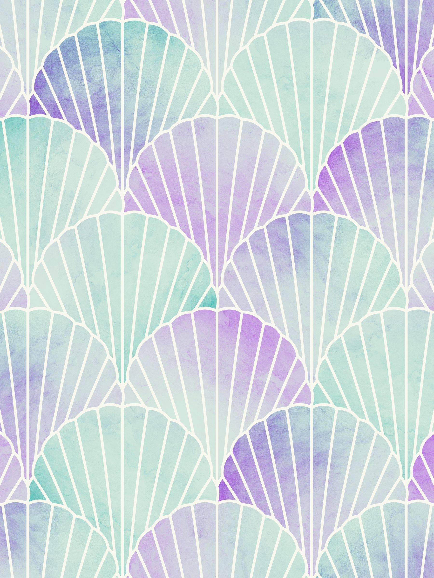 Next Mystic Purple Mermaid Seashell A4 Wallpaper Sample - Image 2 of 4