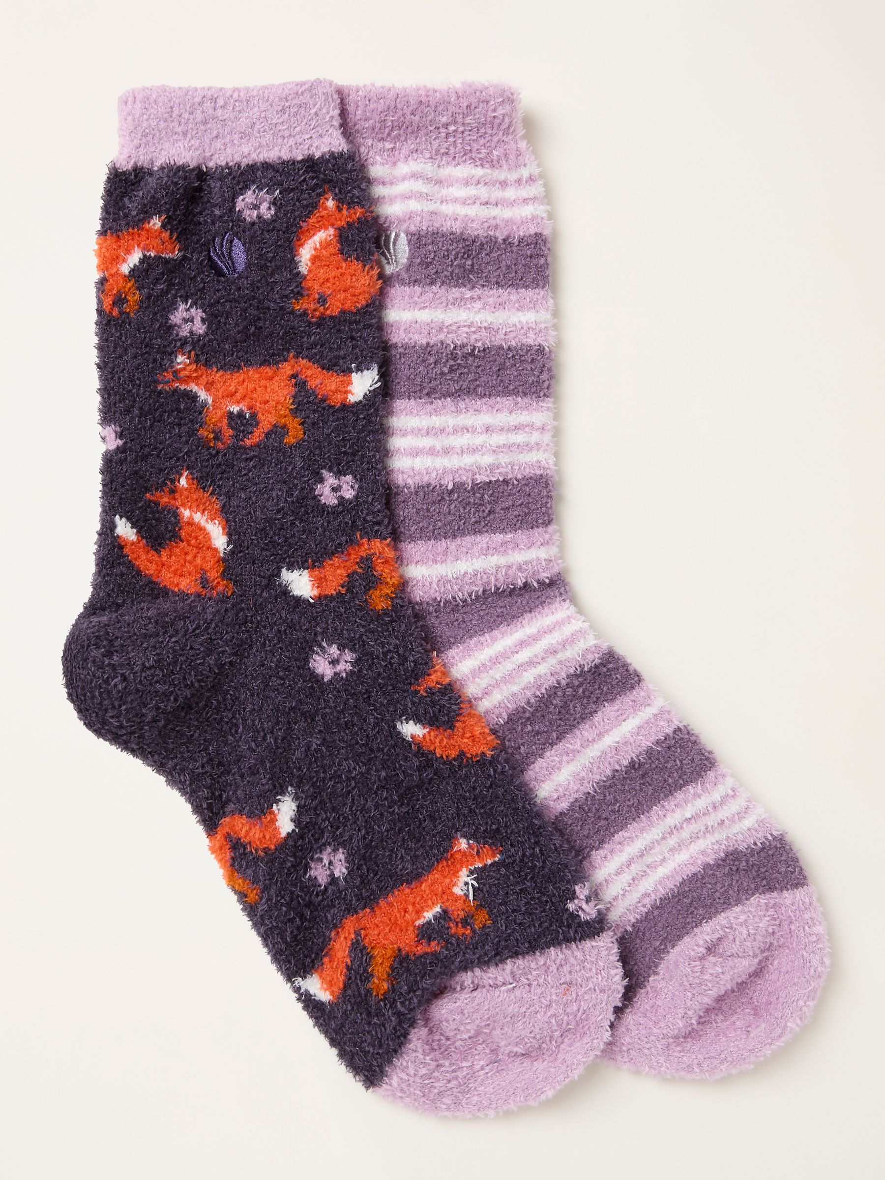 Purple Fox 2 Pairs of Polar Socks - Image 1 of 2 Purple Fox 2 Pairs of Polar Socks - Image 1 of 2