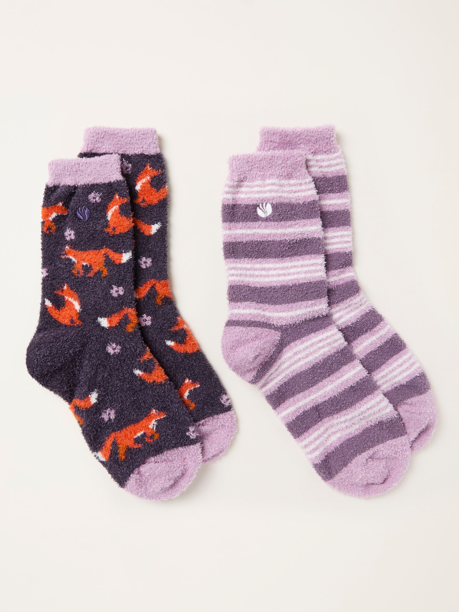 Purple Fox 2 Pairs of Polar Socks - Image 2 of 2 Purple Fox 2 Pairs of Polar Socks - Image 2 of 2