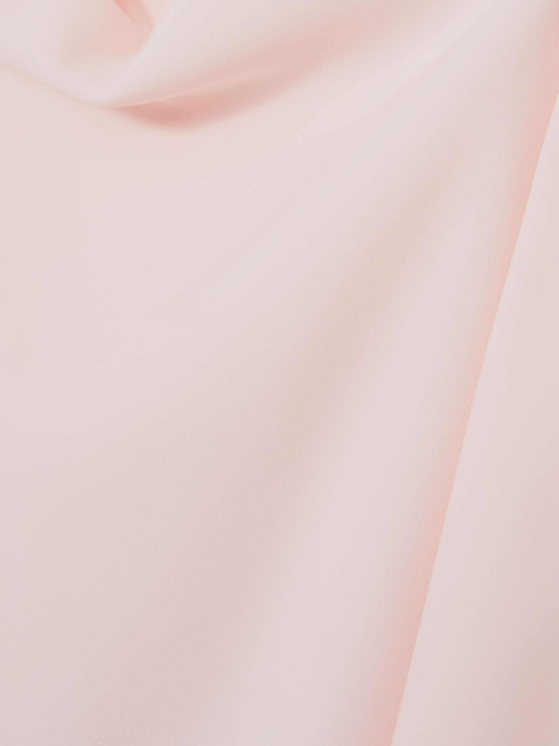 Draped-Front High-Neck Midi Dress in Pale Pink - Image 5 of 5