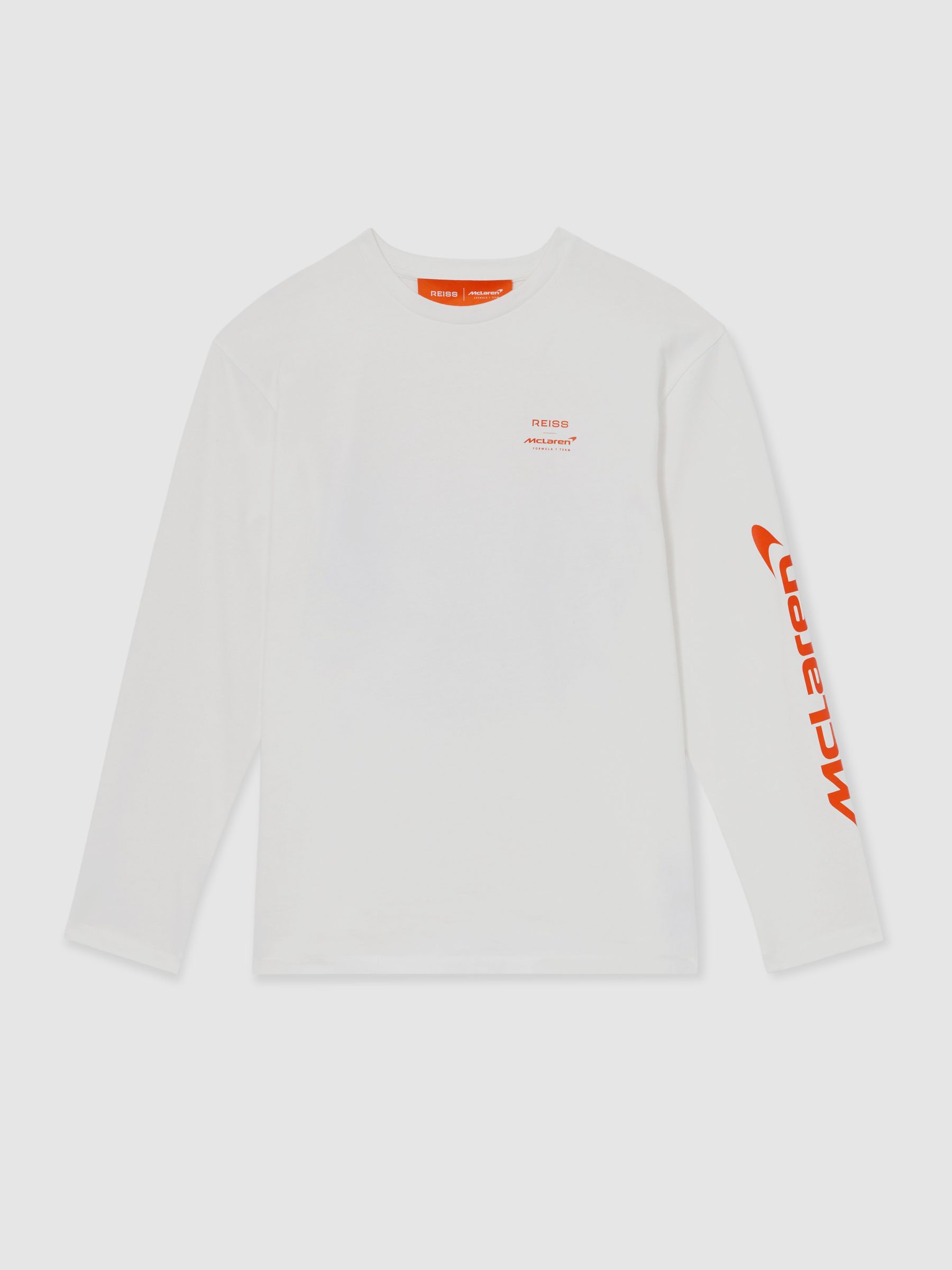 Unisex Fit McLaren F1 Team Tyre-Print T-Shirt in White - Image 2 of 8