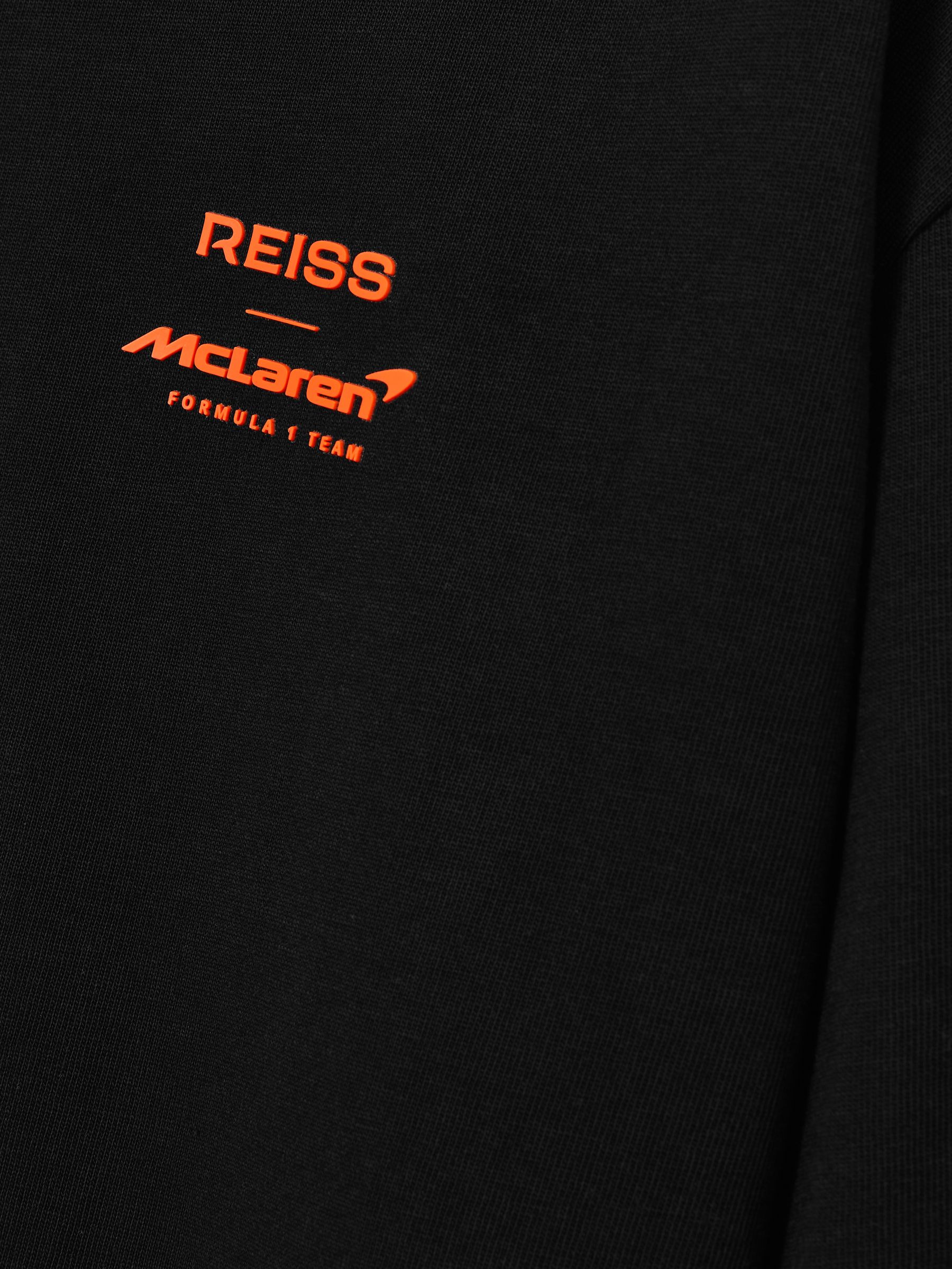 Unisex Fit McLaren F1 Team Tyre-Print T-Shirt in Black - Image 6 of 8