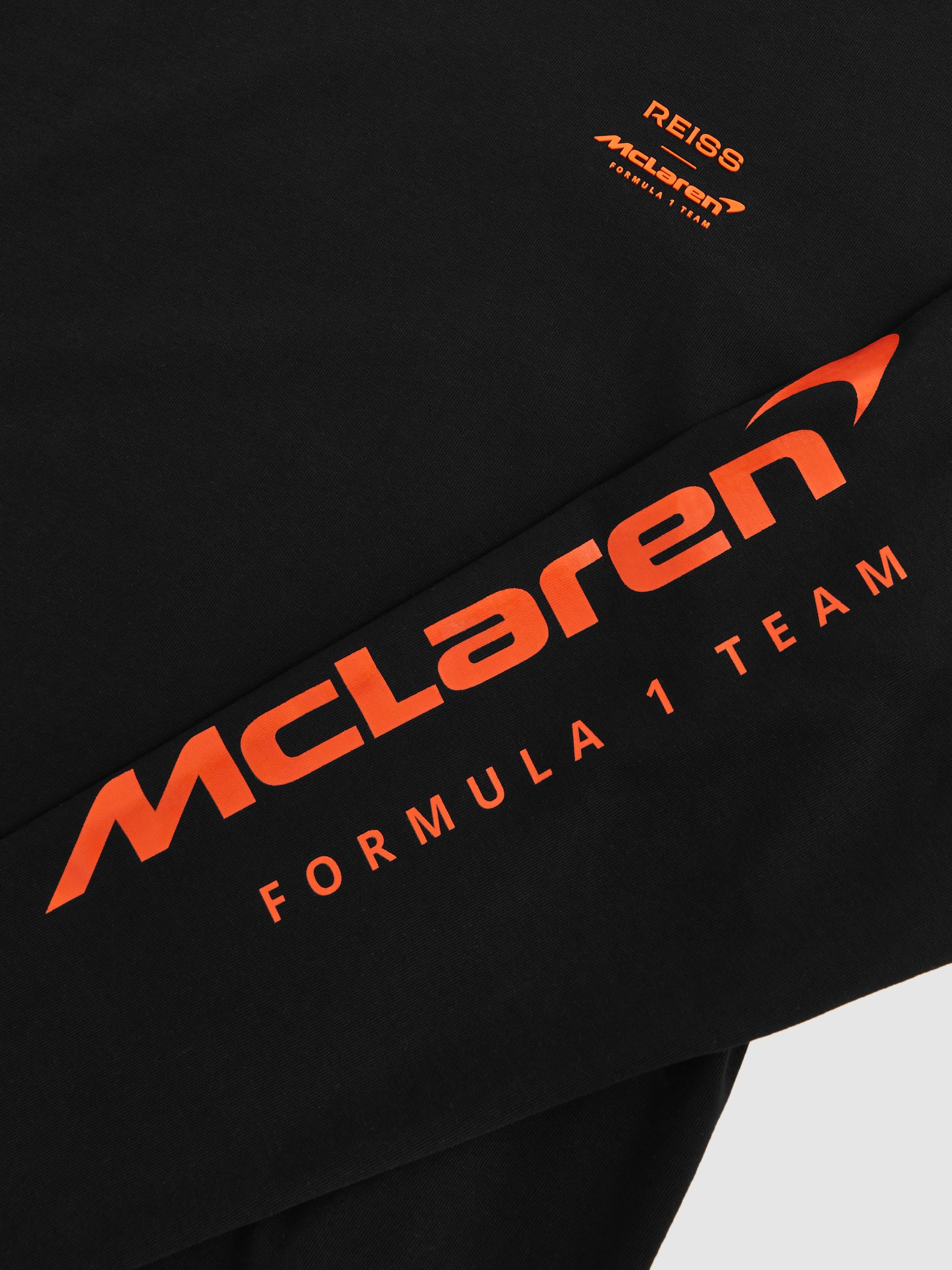 Unisex Fit McLaren F1 Team Tyre-Print T-Shirt in Black - Image 8 of 8