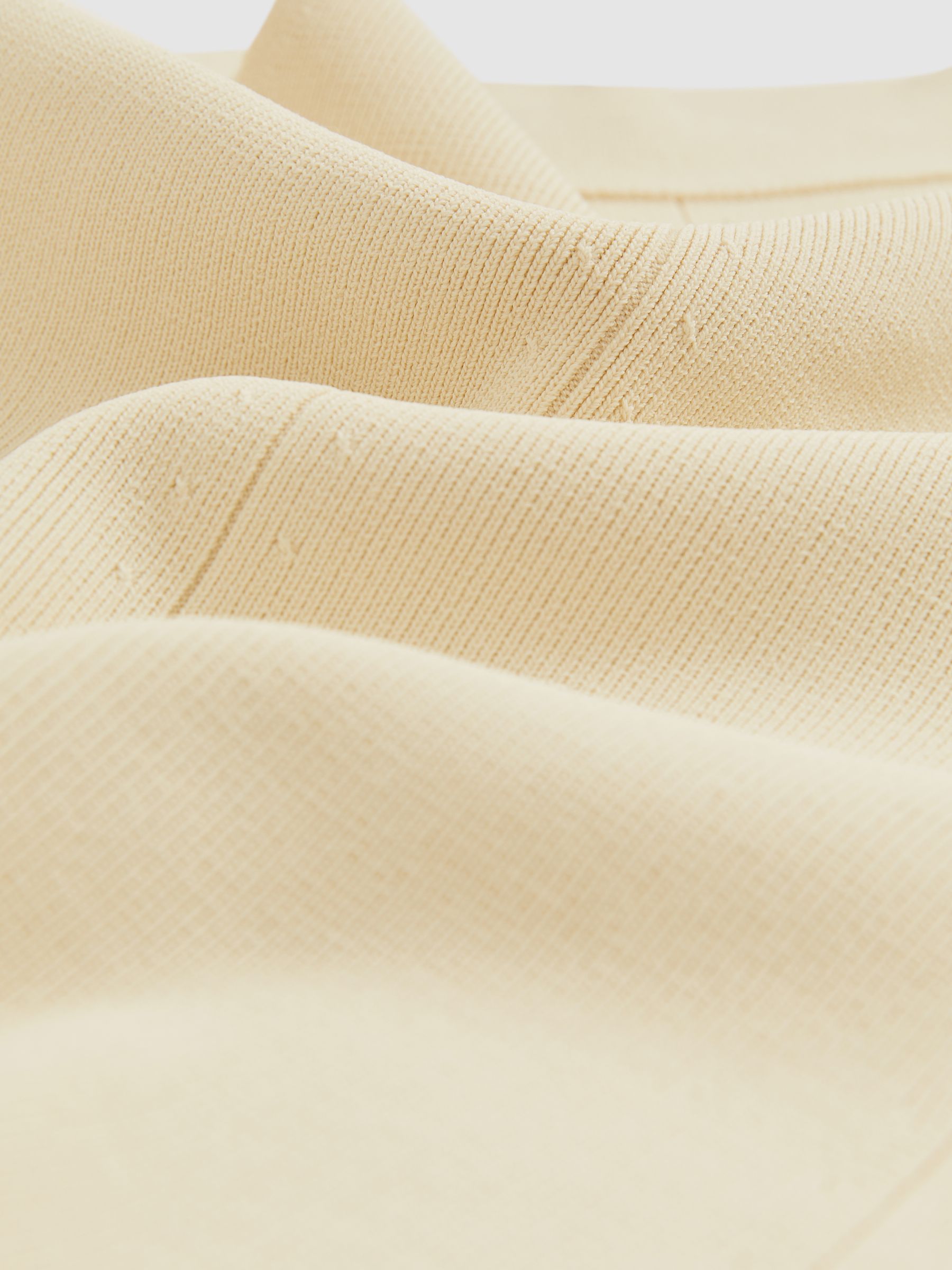 Rib Knit High Neck Vest in Ivory - Image 6 of 6