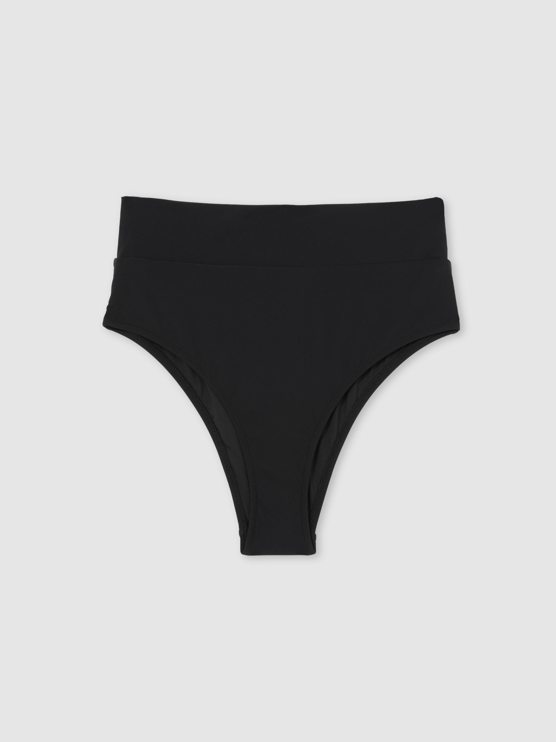 High Waisted Bikini Bottoms in Black - Image 2 of 5