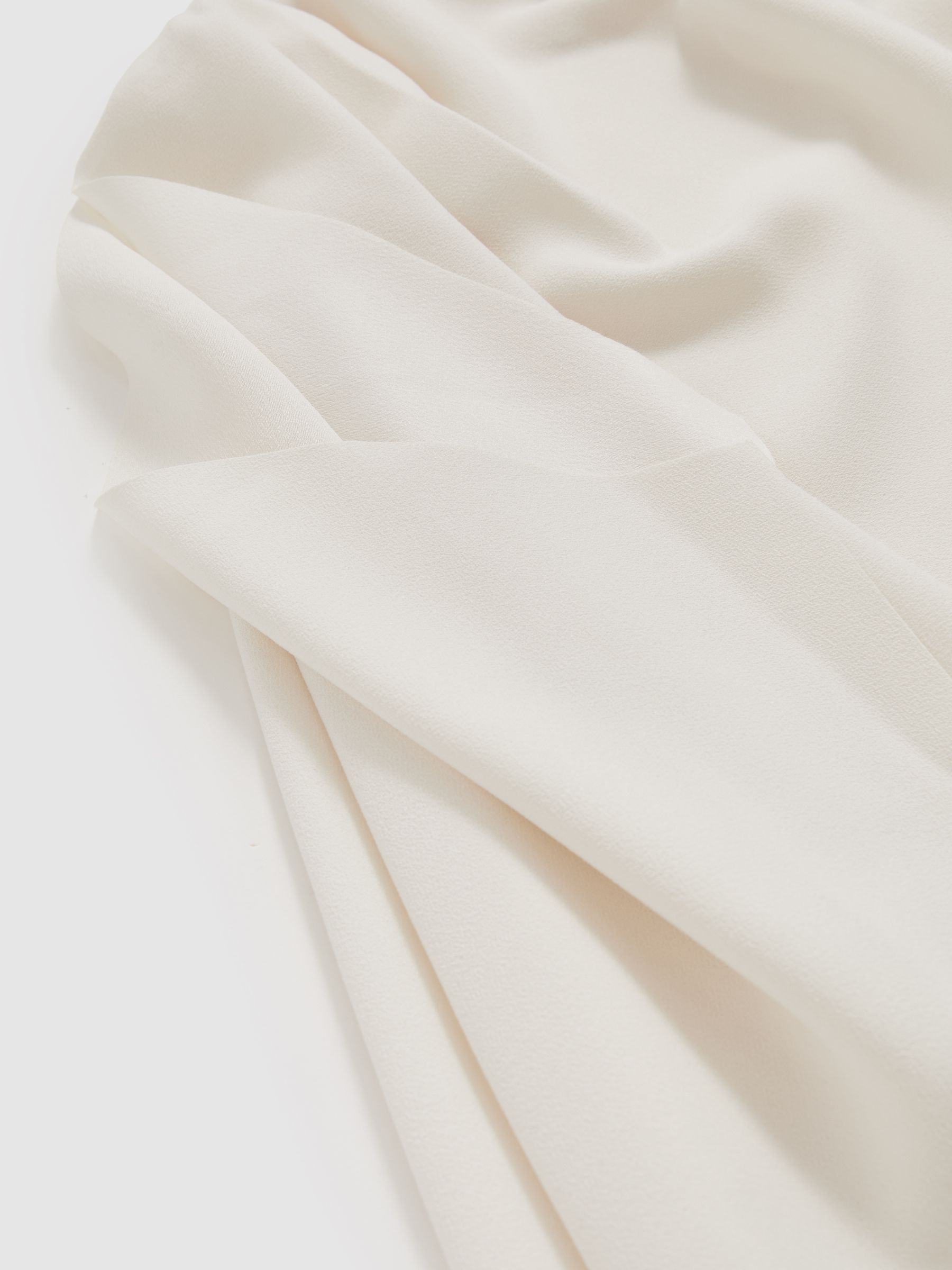 One Shoulder Draped Mini Dress in Ivory - Image 5 of 5