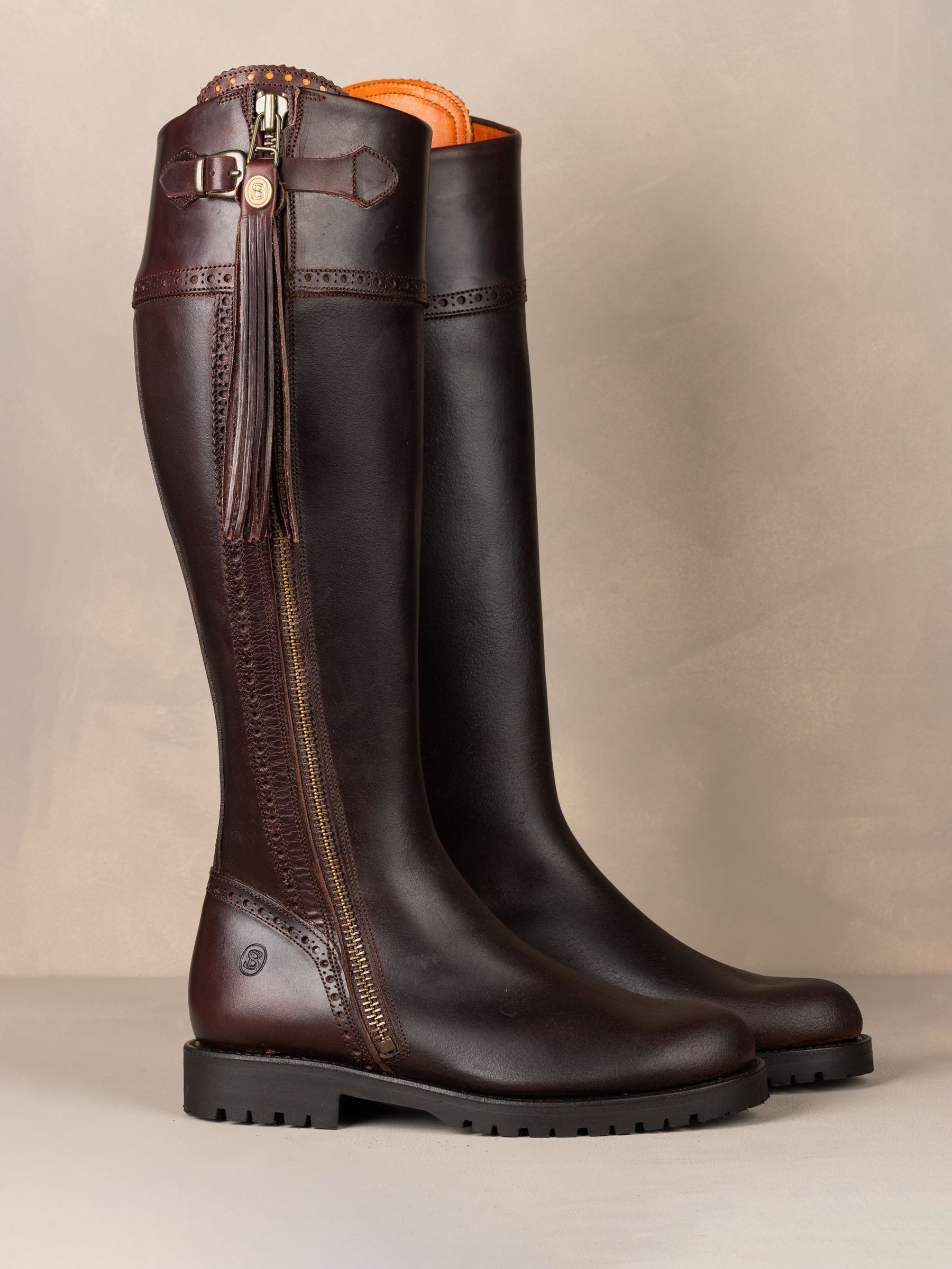The Spanish Boot Company Brown Tall Tread Sole Spanish Riding Boots - Image 3 of 7