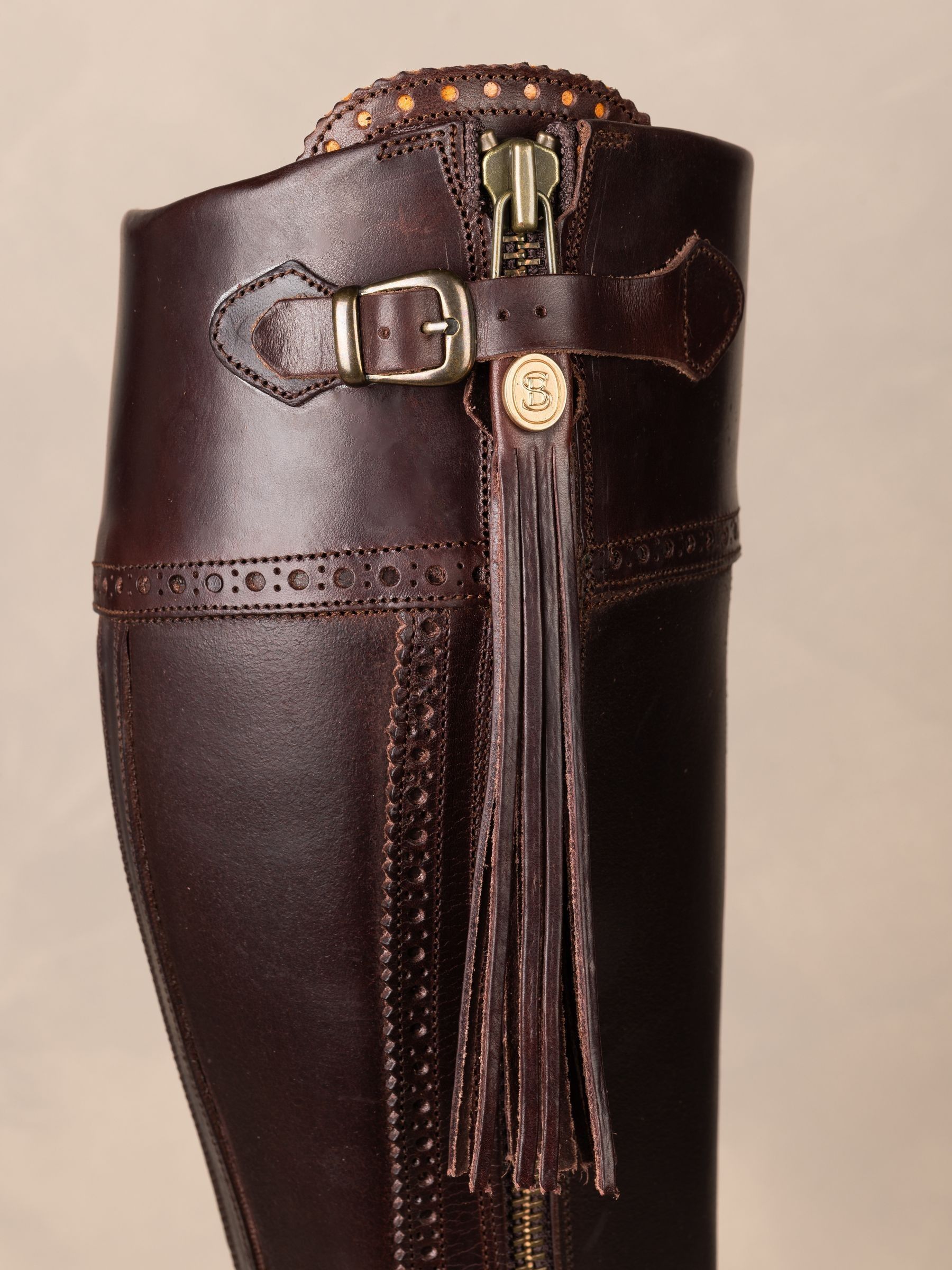 The Spanish Boot Company Brown Tall Tread Sole Spanish Riding Boots - Image 4 of 7