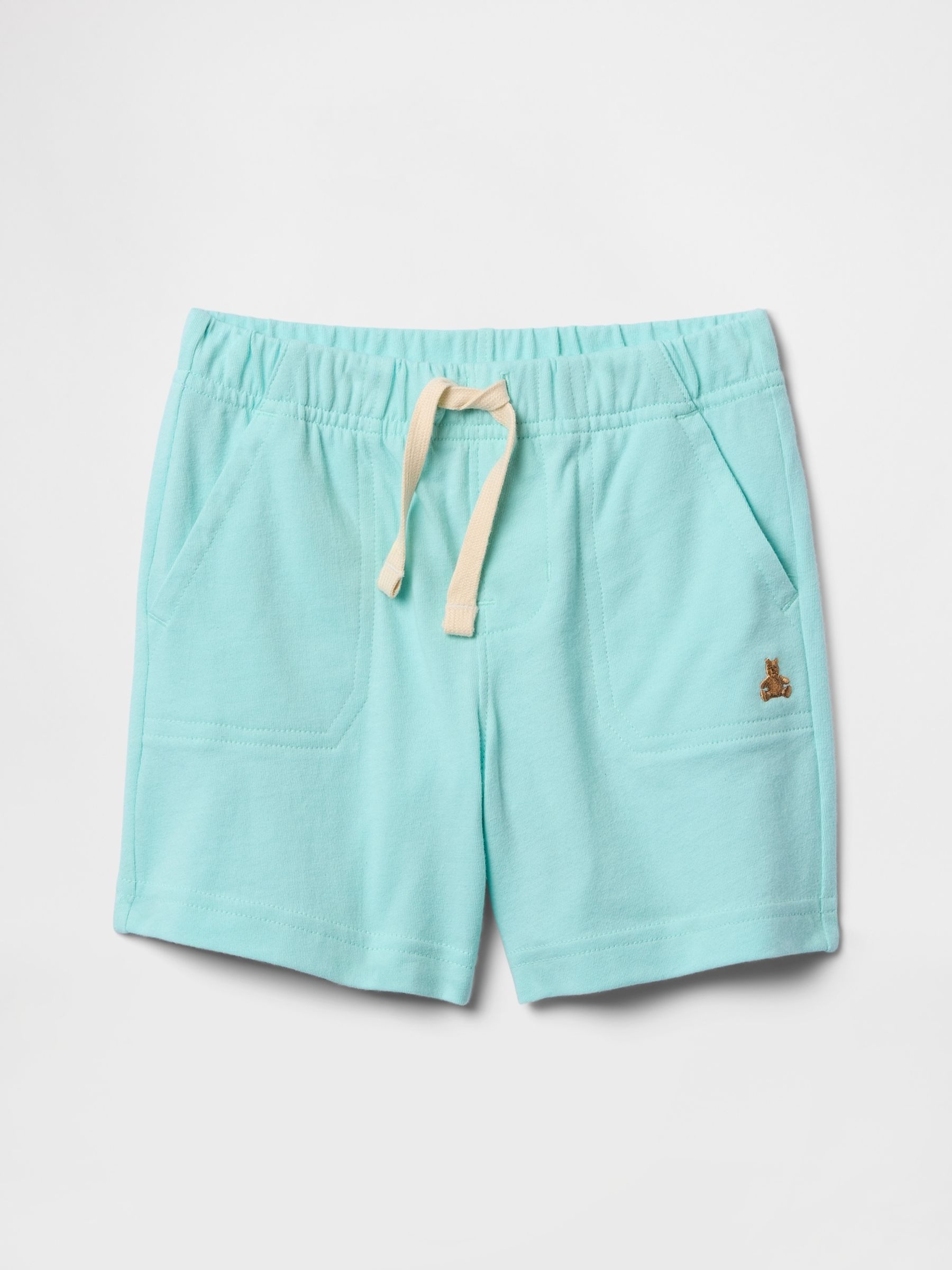 Light Blue Cotton Pull On Shorts (6mths-5yrs) - Image 1 of 2